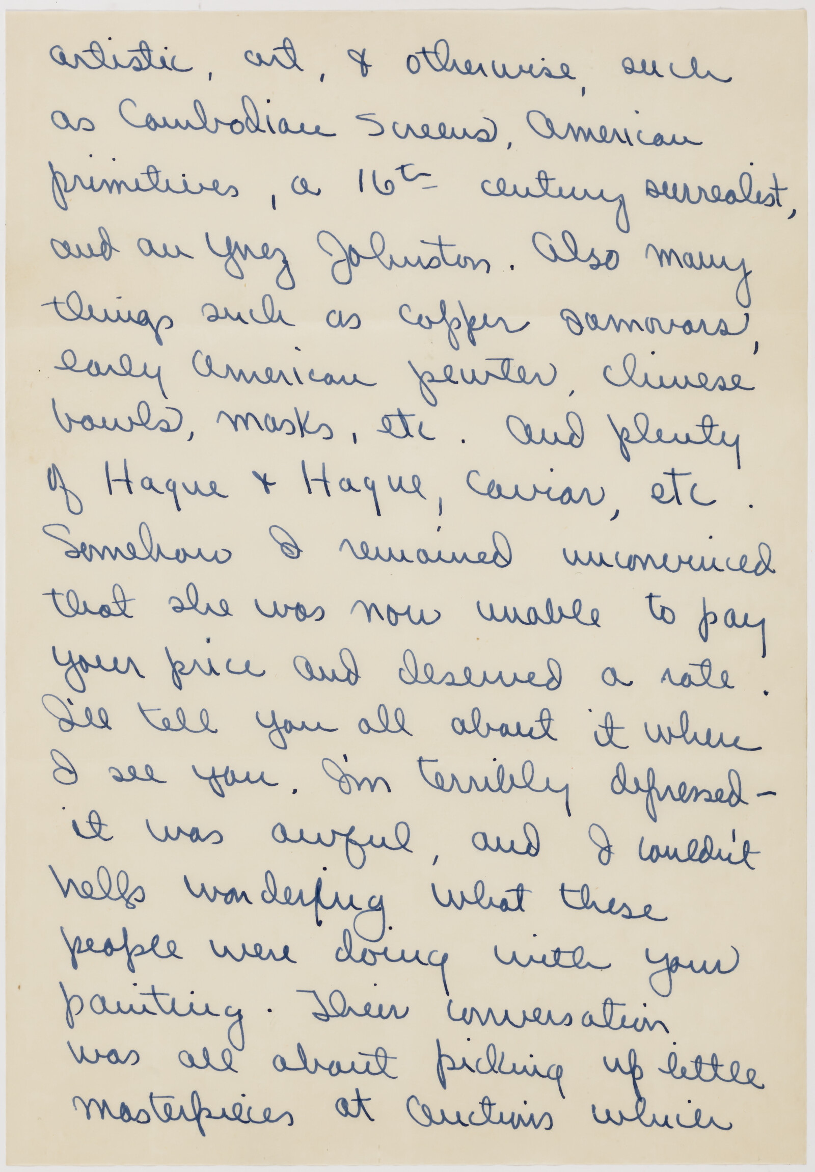 Correspondence from Phyllis Diebenkorn to Richard Diebenkorn