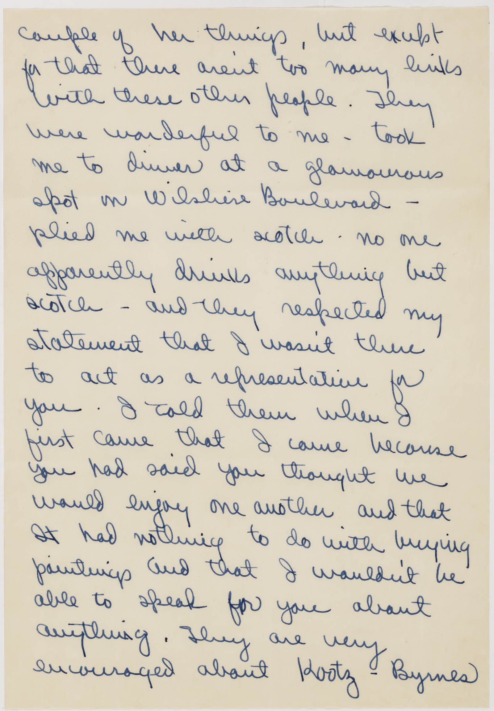 Correspondence from Phyllis Diebenkorn to Richard Diebenkorn