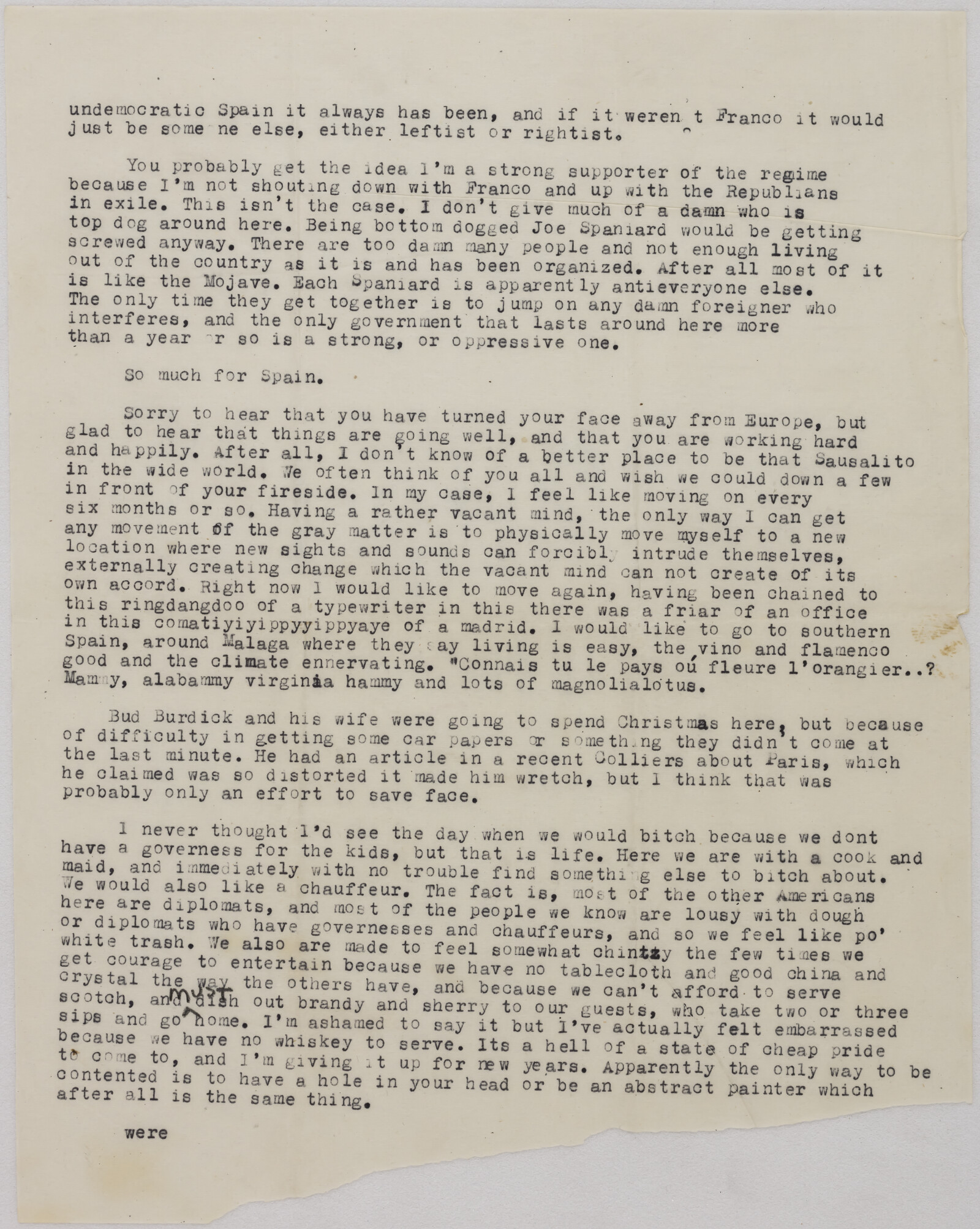 Were ALLAN, 1945-1958