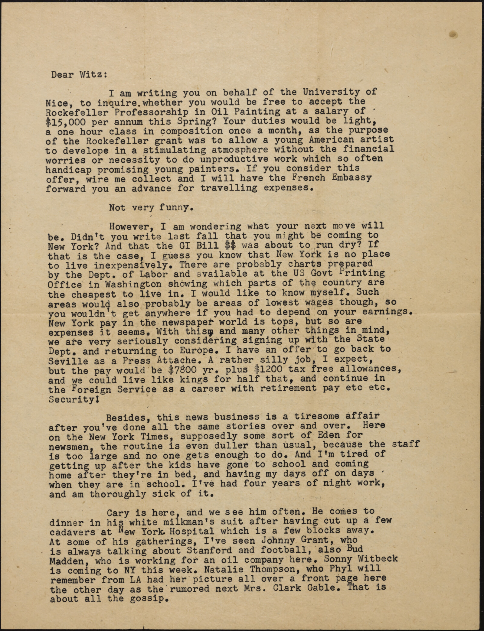 Were ALLAN, 1945-1958