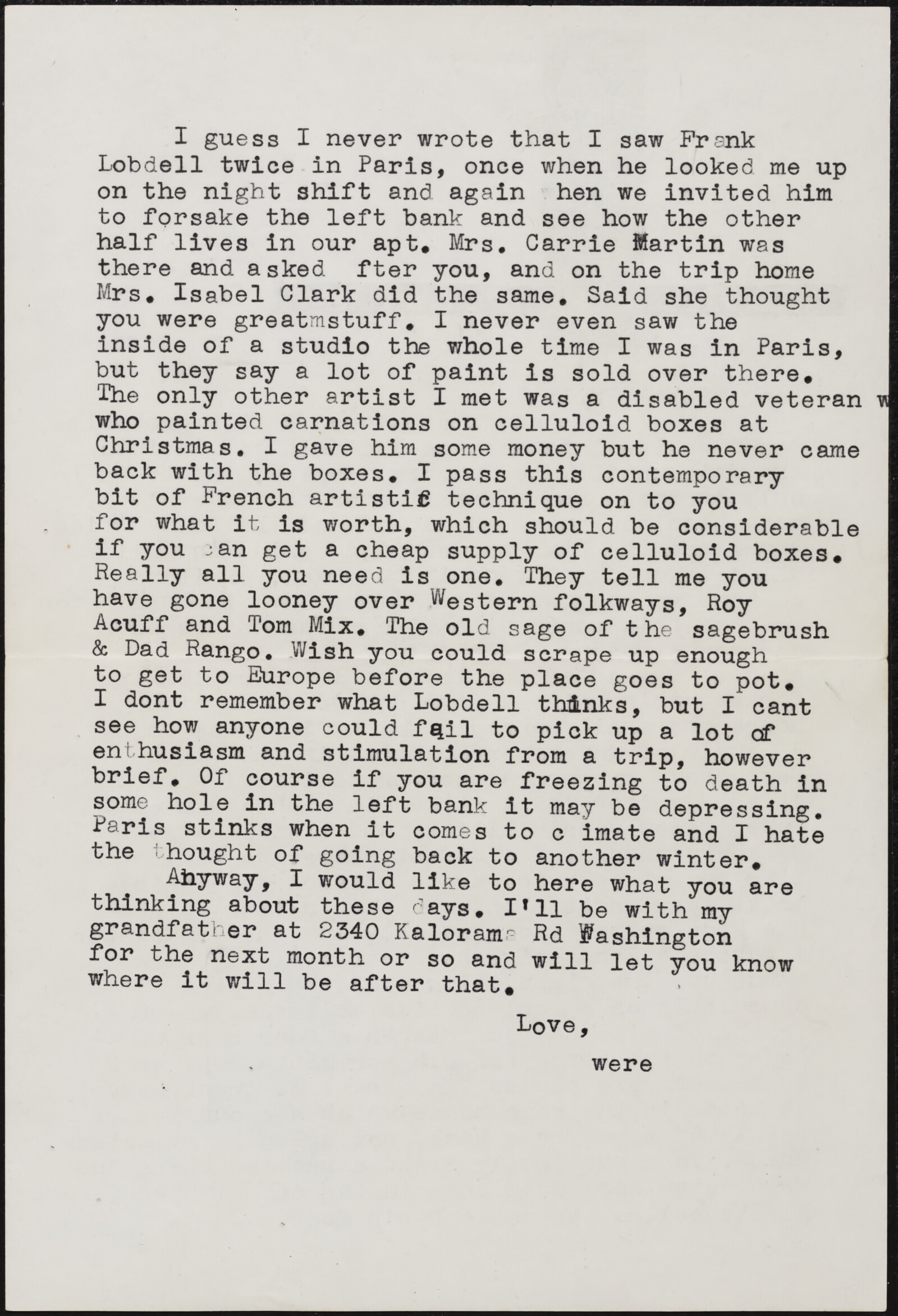 Were ALLAN, 1945-1958