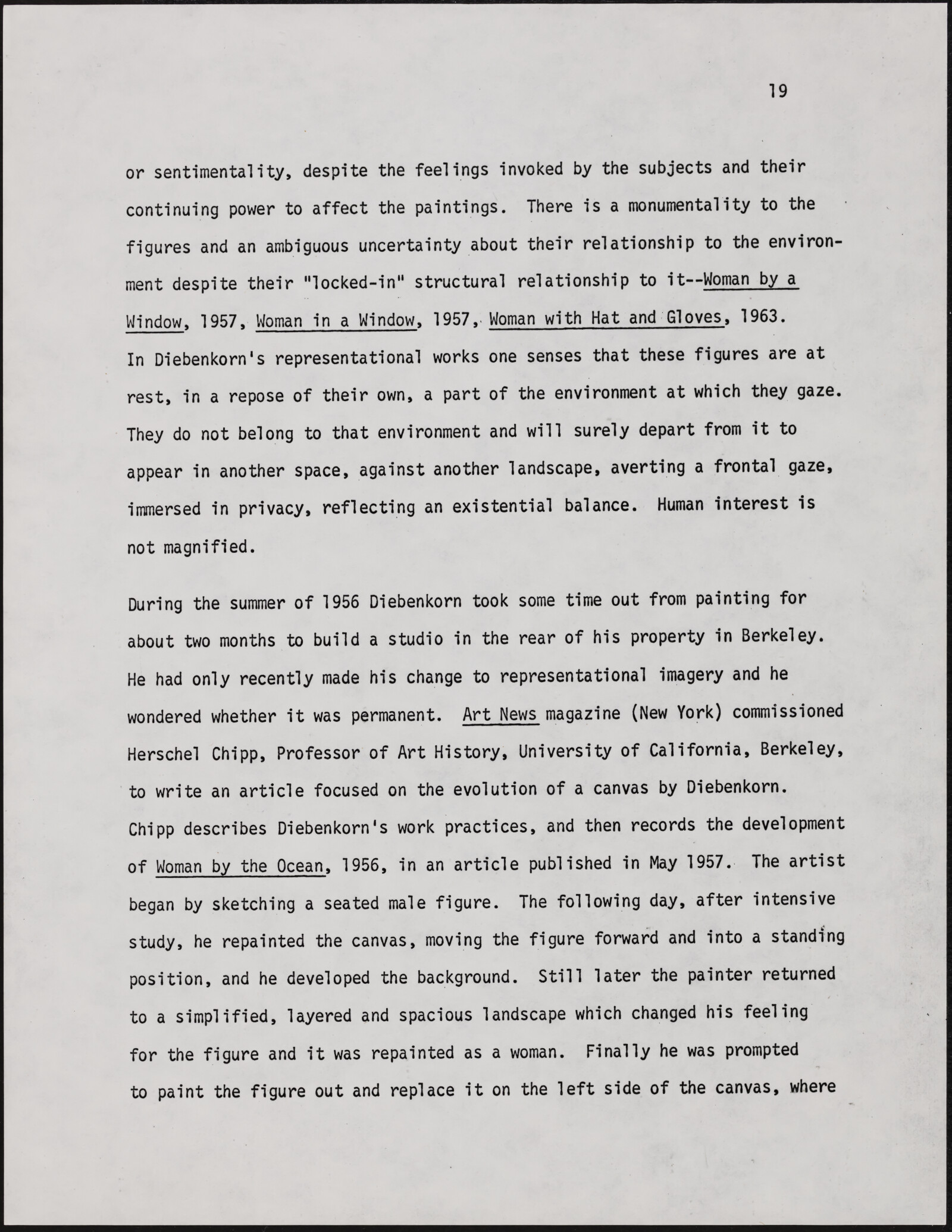 Gerald NORDLAND, essay draft, undated