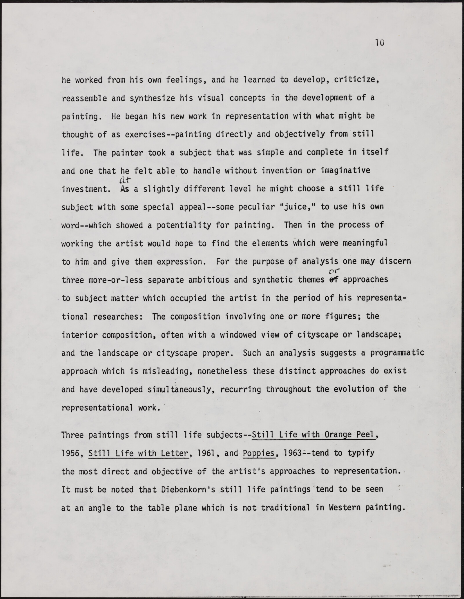 Gerald NORDLAND, essay draft, undated