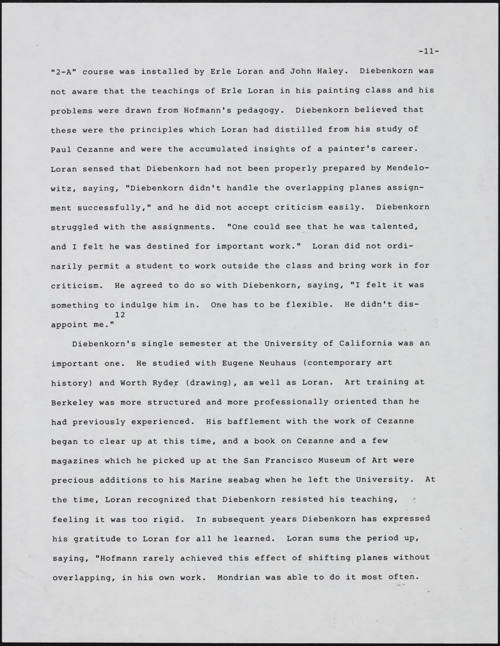 Gerald NORDLAND, essay draft, undated
