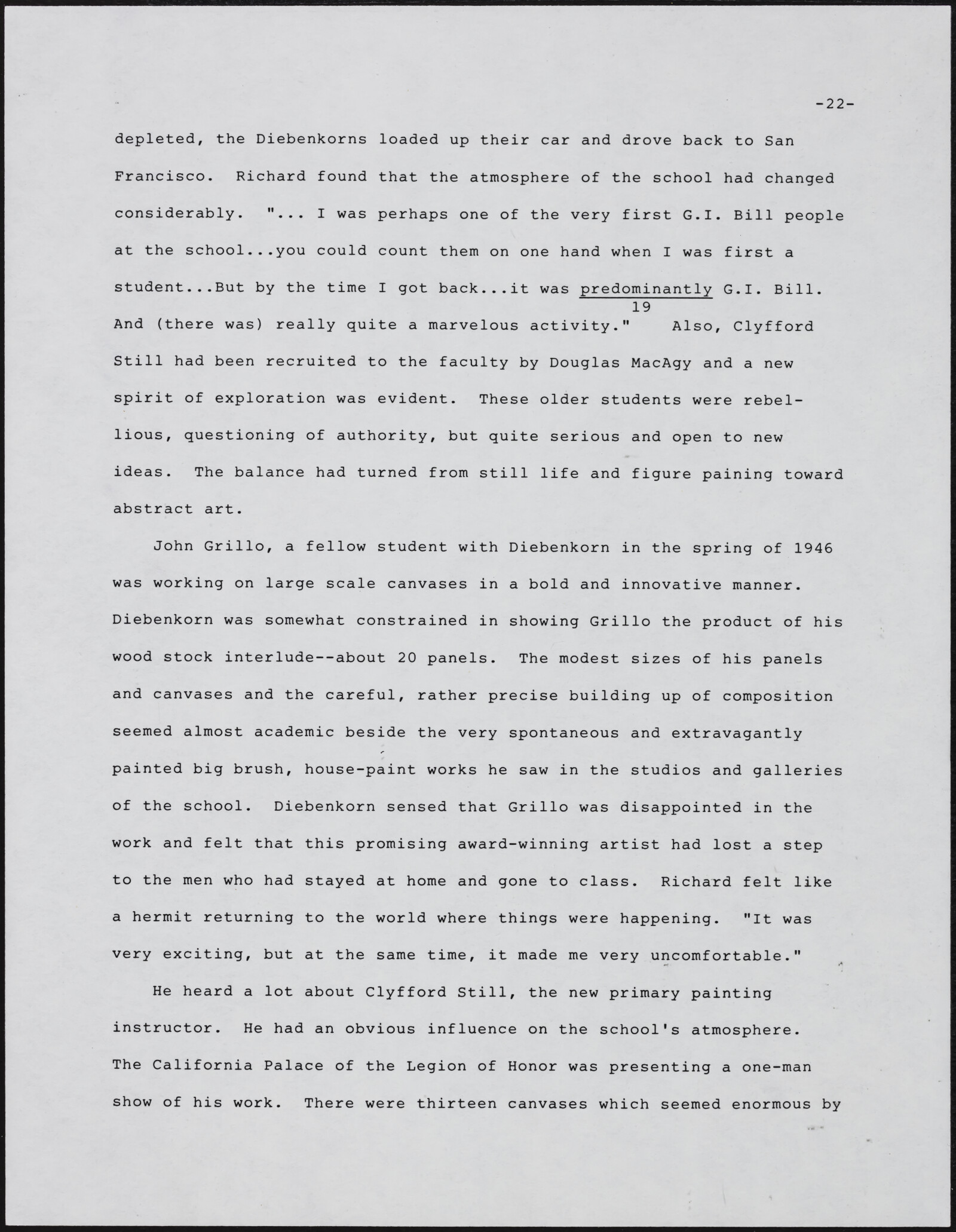Gerald NORDLAND, essay draft, undated