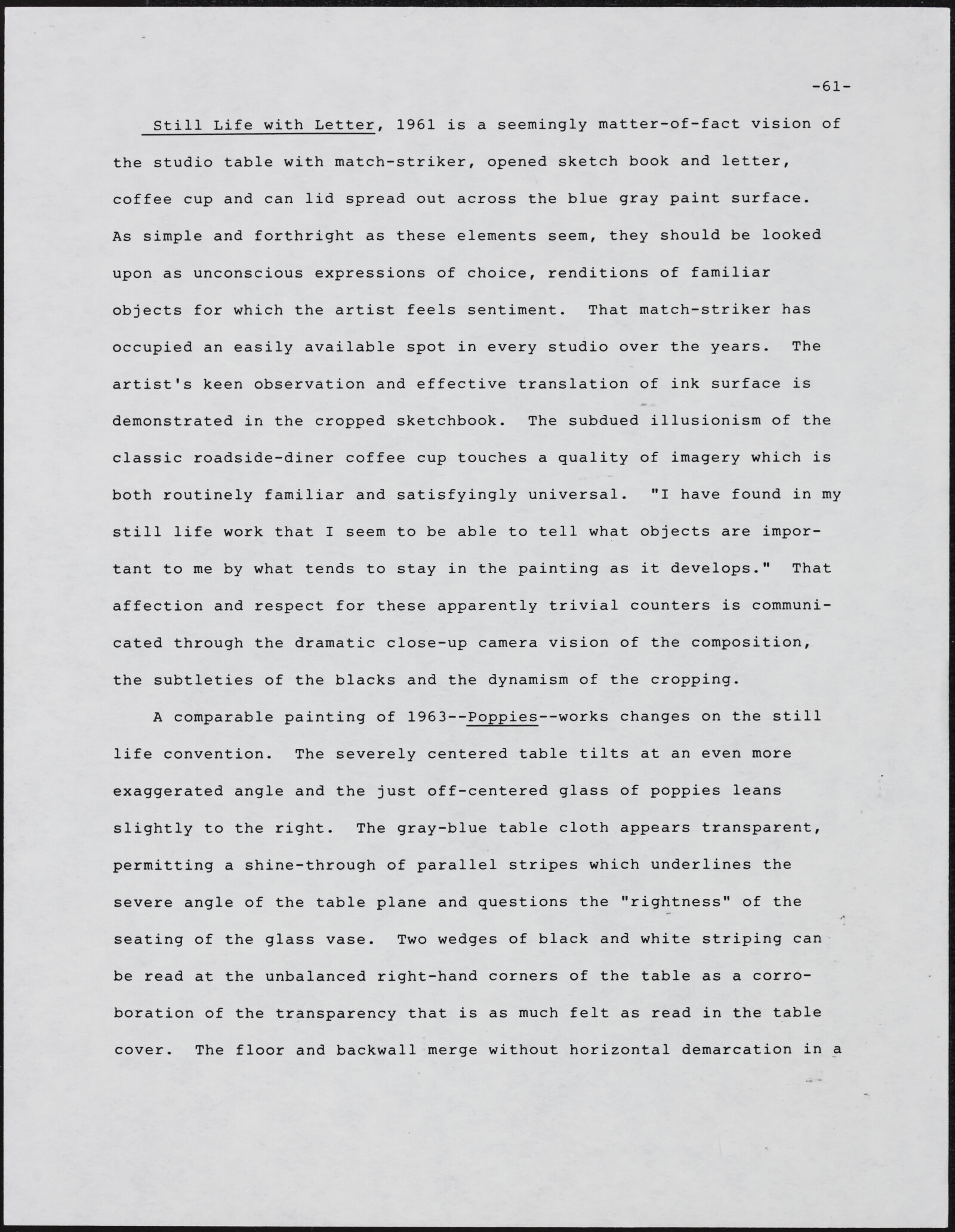 Gerald NORDLAND, essay draft, undated