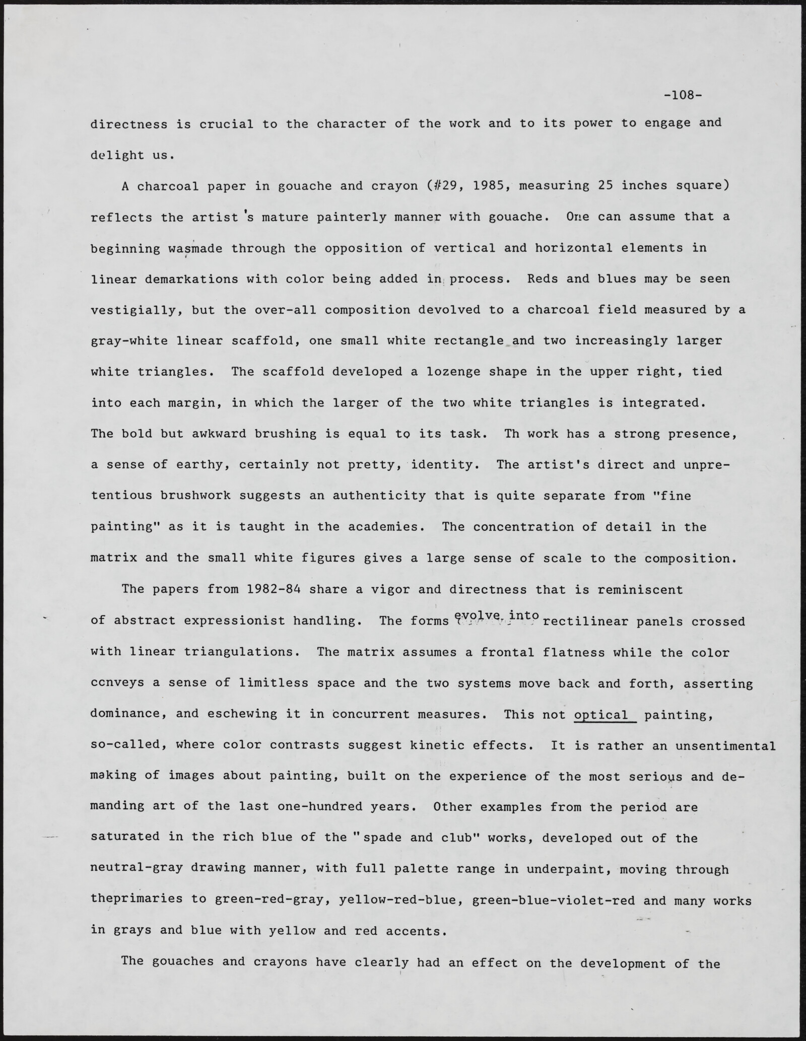 Gerald NORDLAND, essay draft, undated