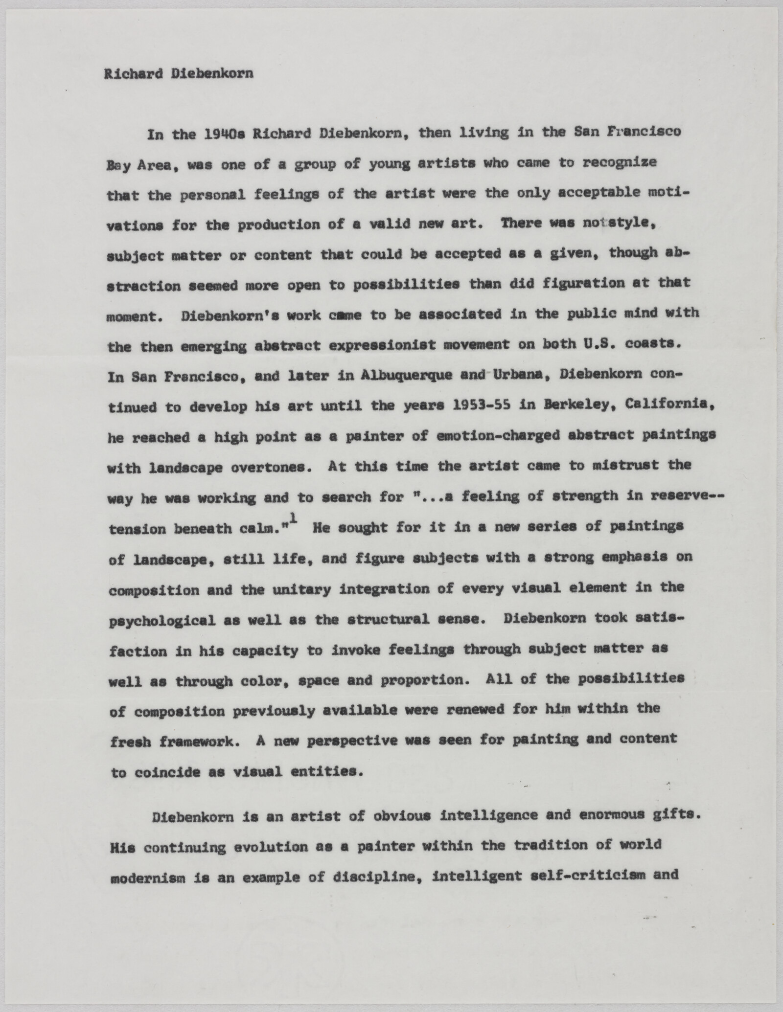 Gerald NORDLAND,  final essay for Marlborough essay and drafts, 1971