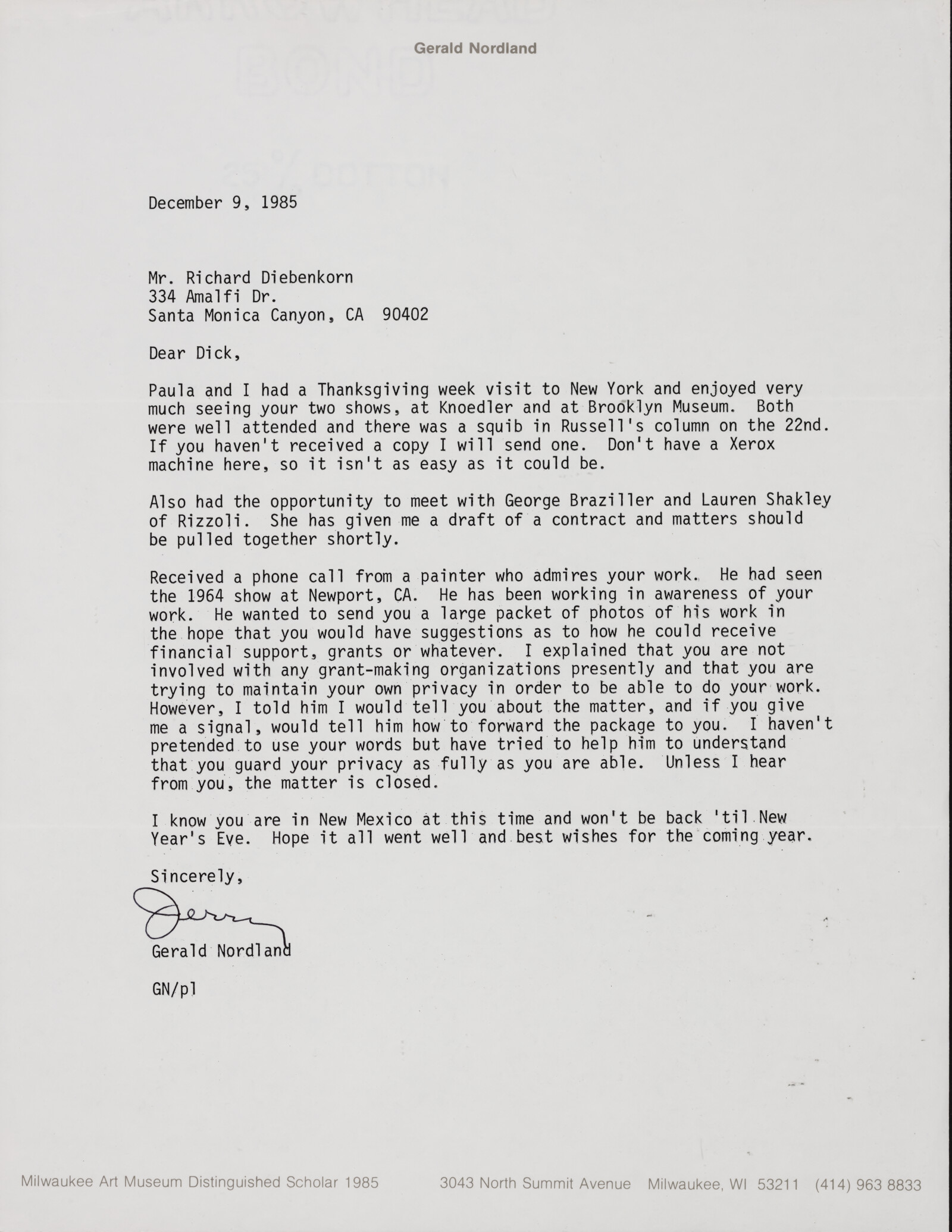 Gerlad NORDLAND, Rizzoli, Lauren Shakely, 1980-1985