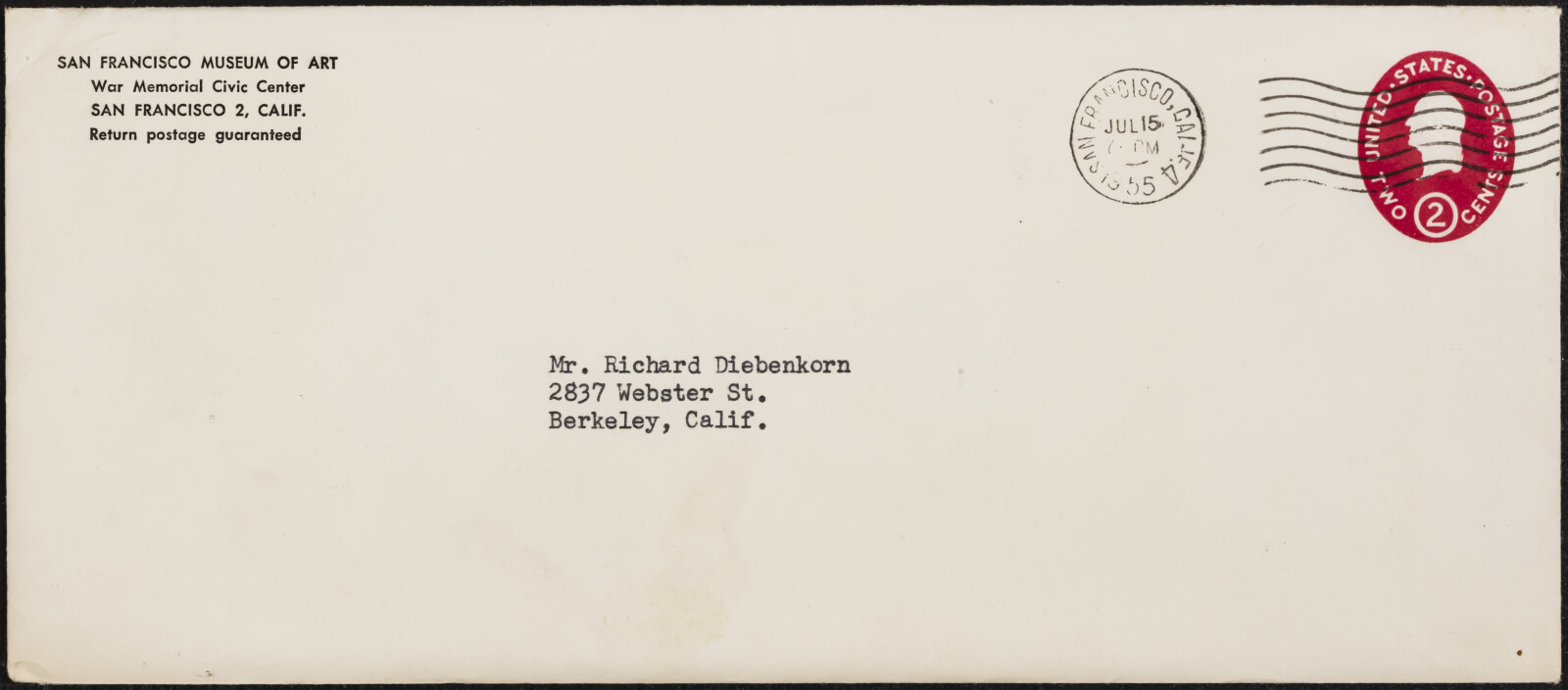 San Francisco Museum of Art. Johnston, Crapsey, Humphrey, Kong, Baker, Morley. 1952-1956