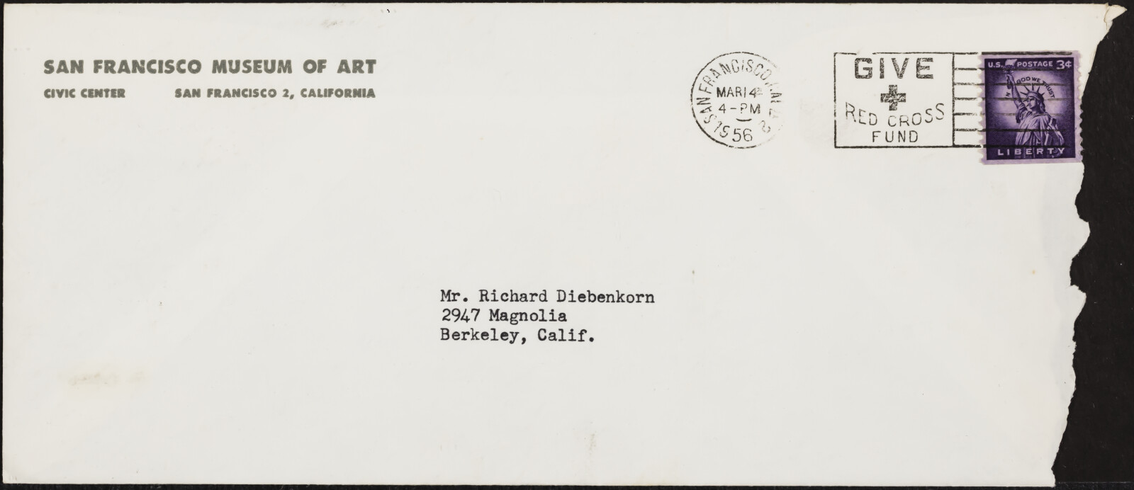 San Francisco Museum of Art. Johnston, Crapsey, Humphrey, Kong, Baker, Morley. 1952-1956