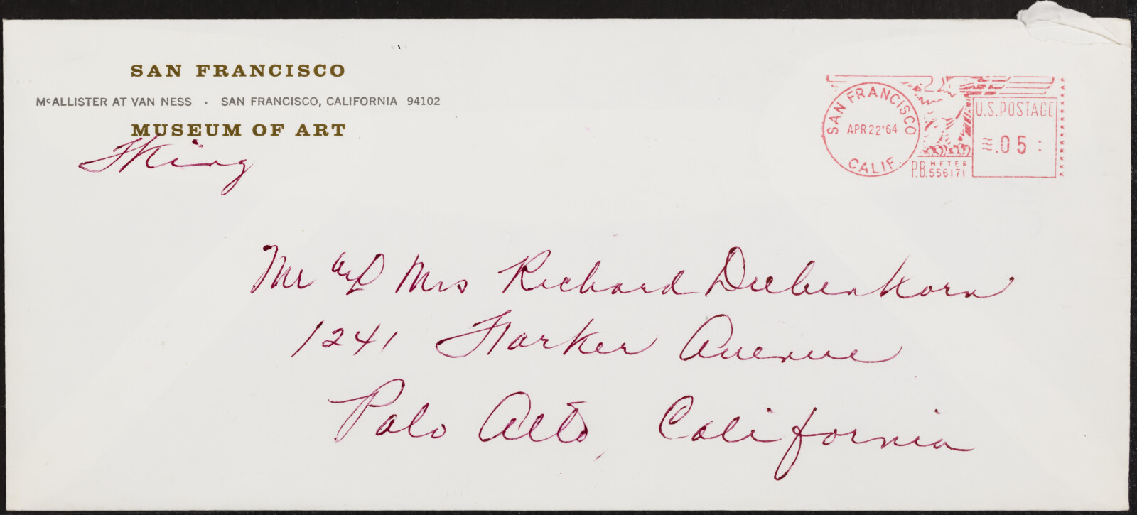 San Francisco Museum of Art. Johnston, Crapsey, Humphrey, Kong, Baker, Morley. 1952-1956