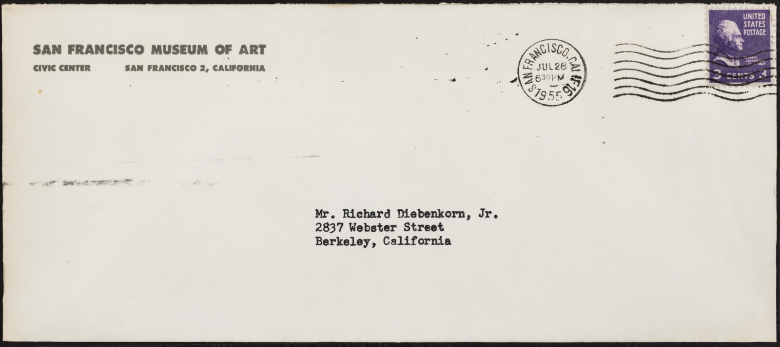 San Francisco Museum of Art. Johnston, Crapsey, Humphrey, Kong, Baker, Morley. 1952-1956