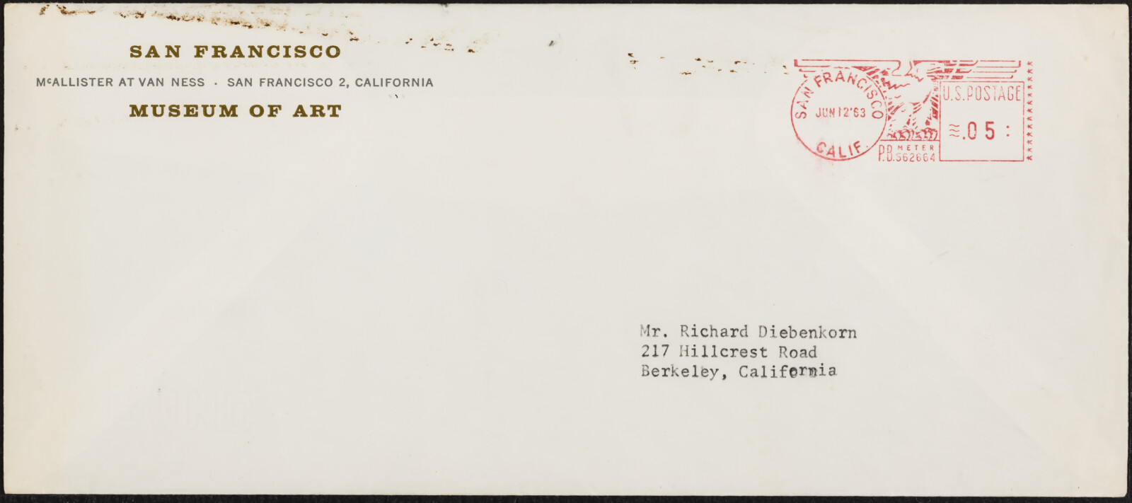 San Francisco Museum of Art. Johnston, Crapsey, Humphrey, Kong, Baker, Morley. 1952-1956