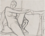 Untitled (Seated Nude, Leg Raised)