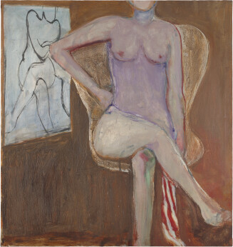 Untitled (Seated Nude with Painting of Seated Nude)