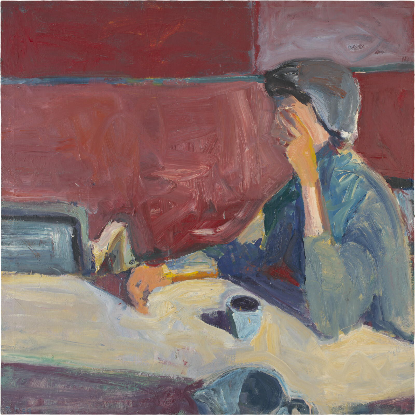 Woman at Table in Strong Light