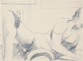 Untitled (Reclining Nude, One Knee Raised)