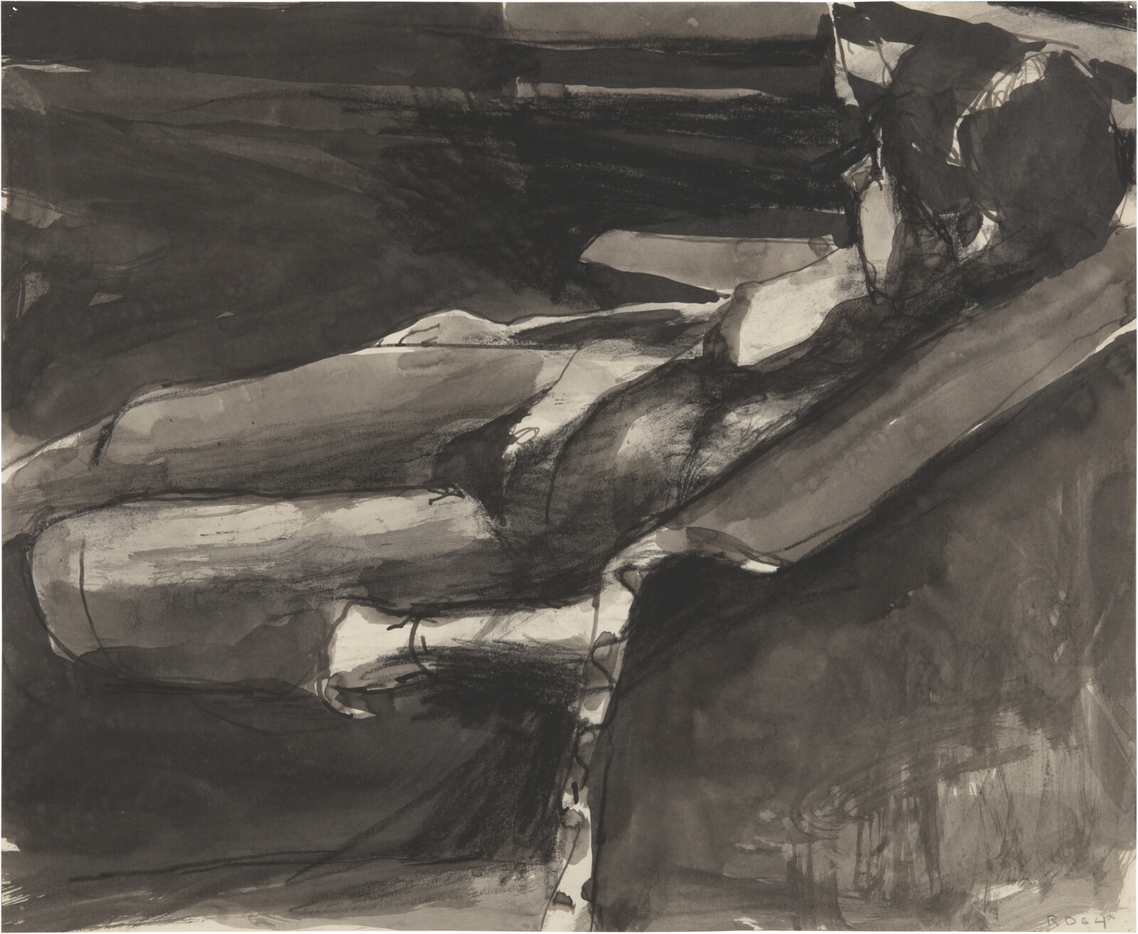 Untitled (Reclining Nude, Side View)