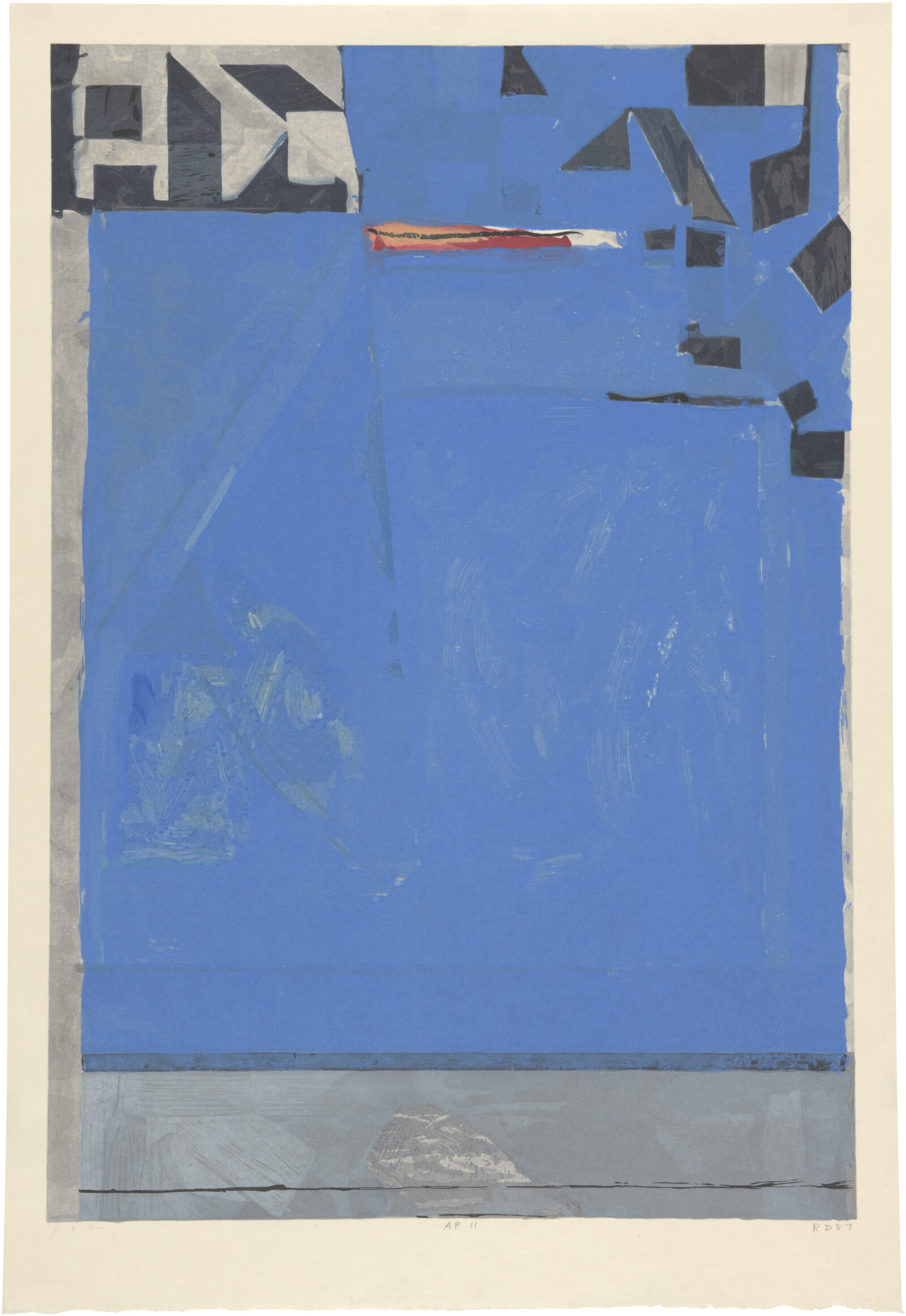 Blue with Red