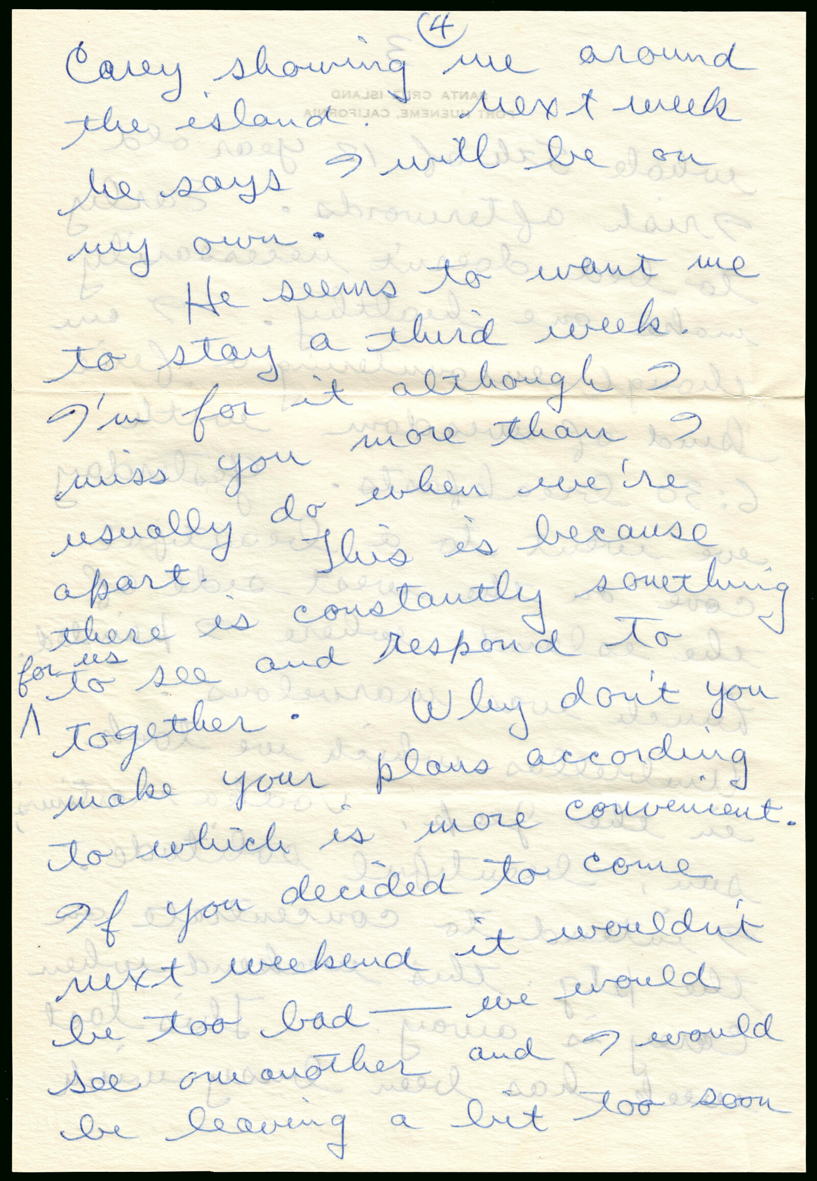 Correspondence from Richard Diebenkorn to Phyllis Diebenkorn