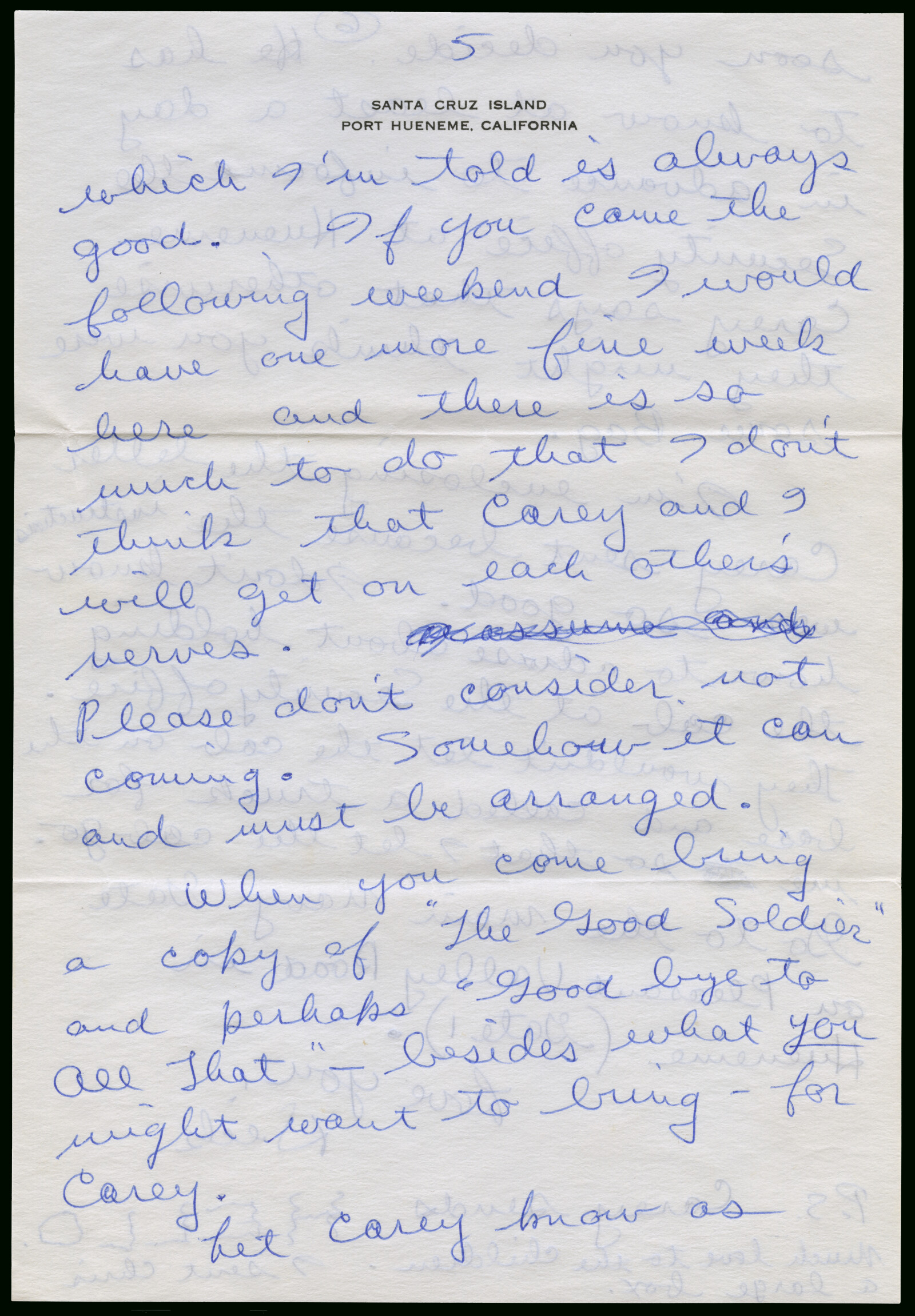 Correspondence from Richard Diebenkorn to Phyllis Diebenkorn