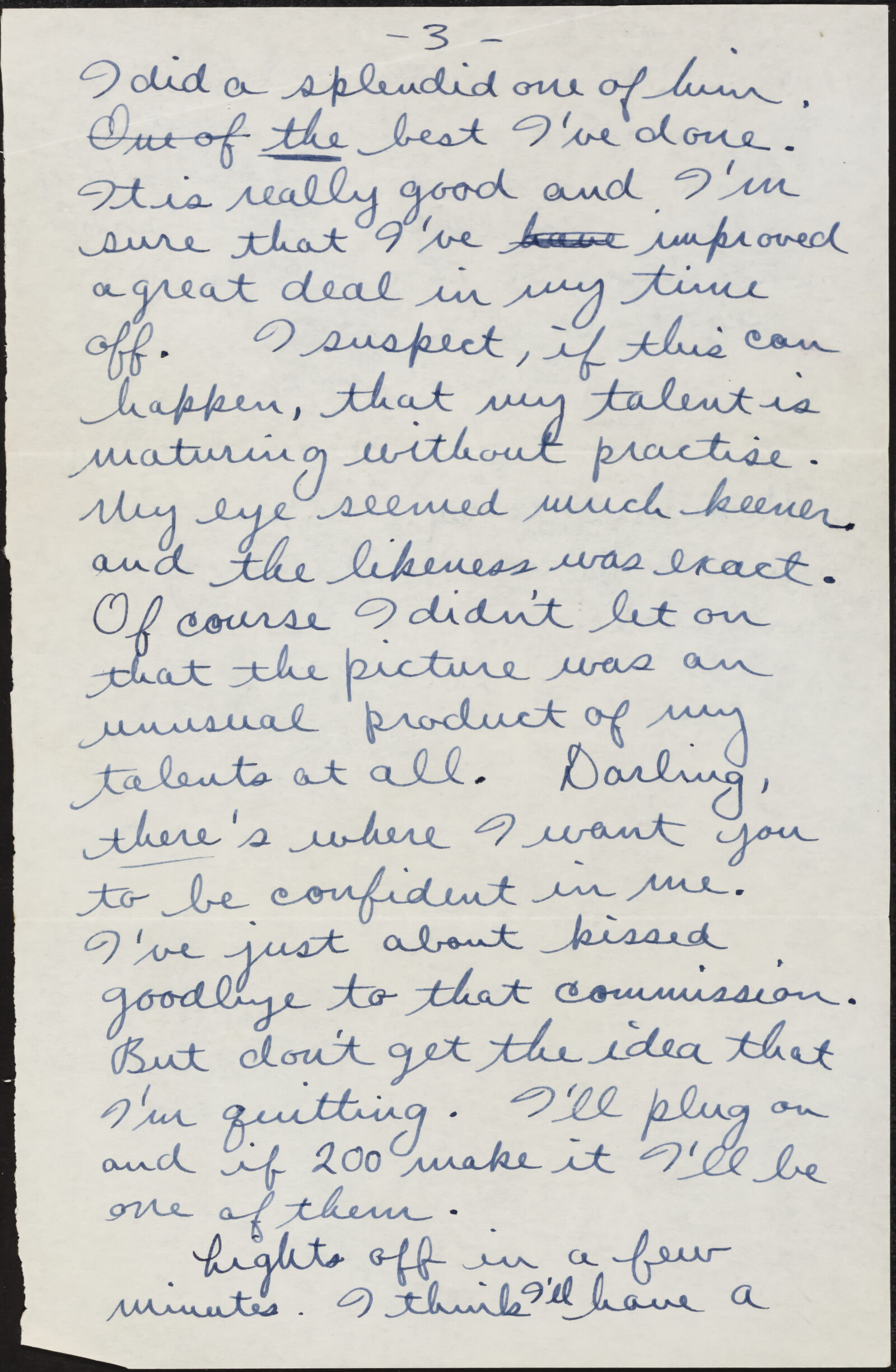 Correspondence from Richard Diebenkorn to Phyllis Diebenkorn