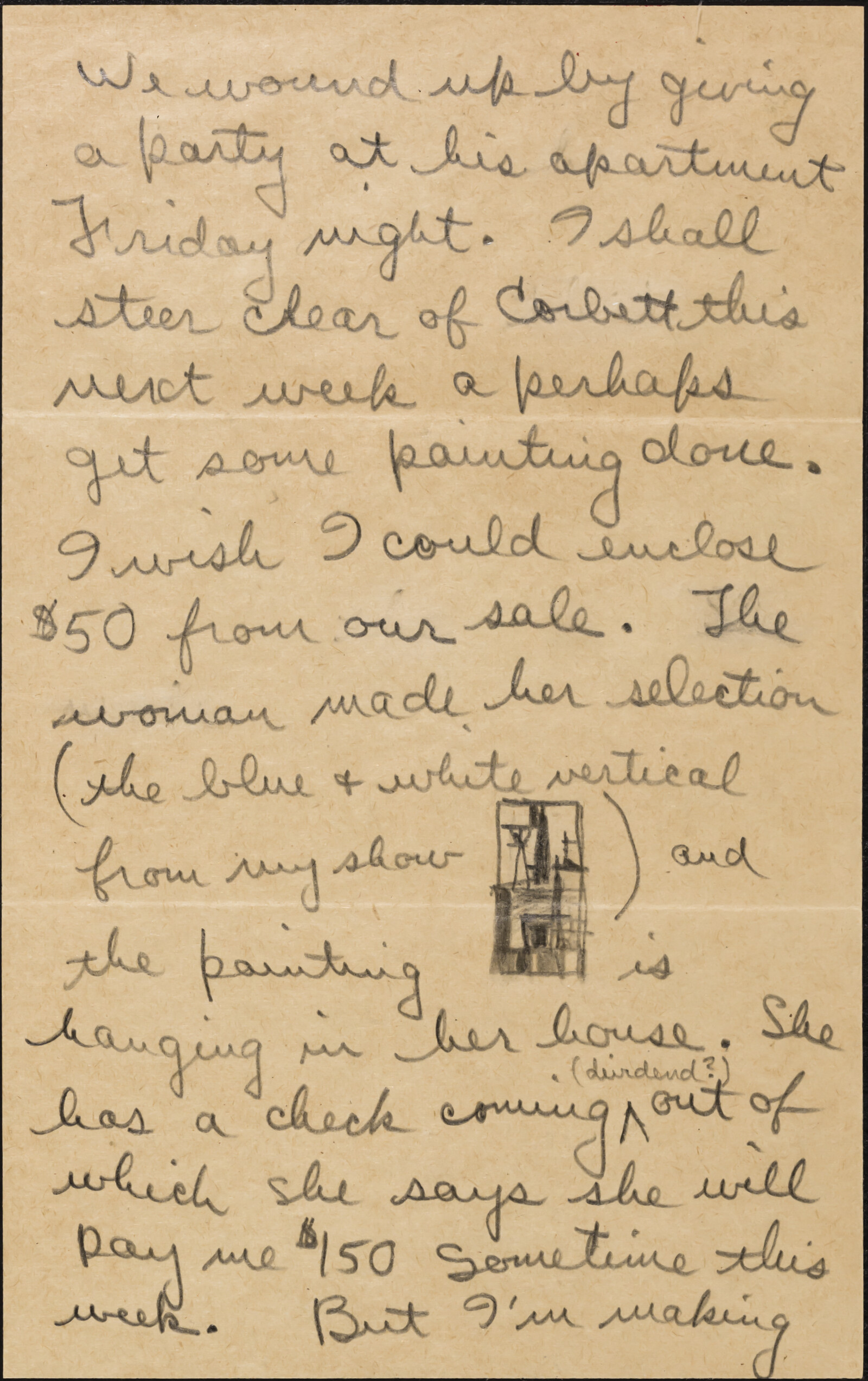 Correspondence from Richard Diebenkorn to Phyllis Diebenkorn