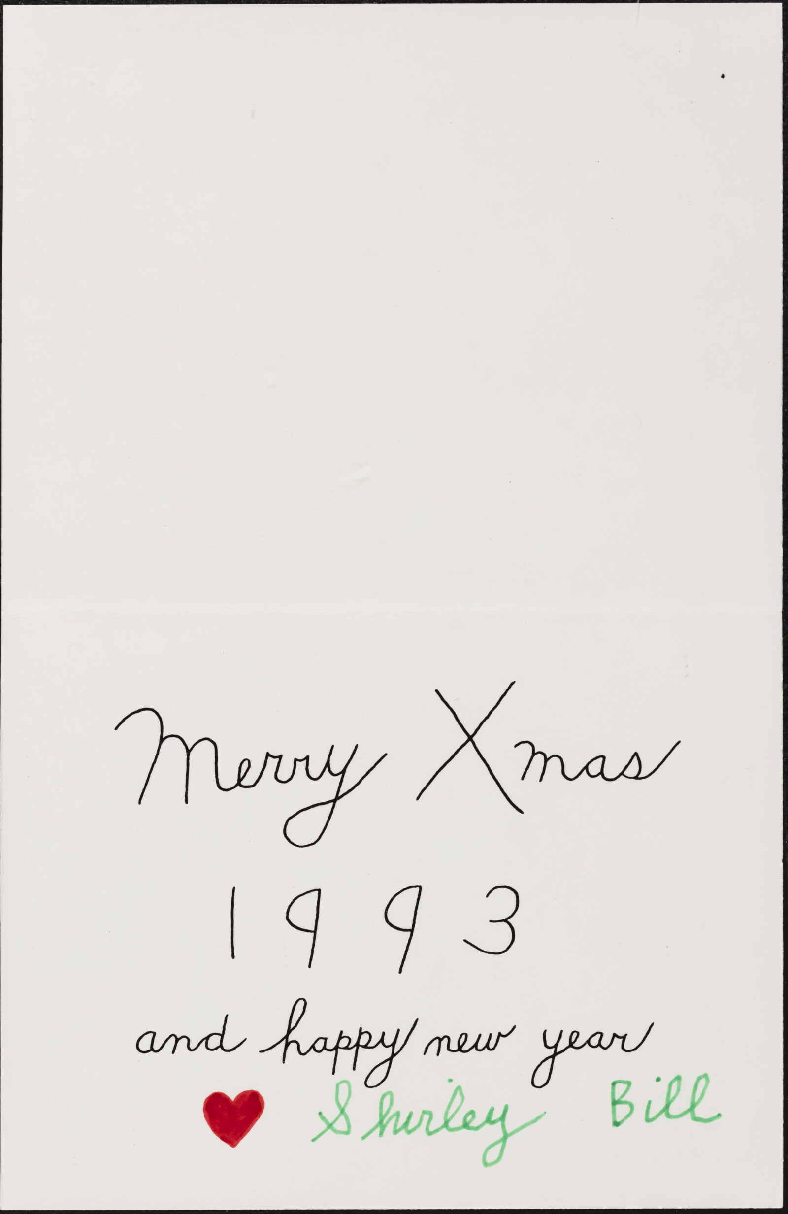 Shirley and Bill BRICE (christmas cards), 1993-2005