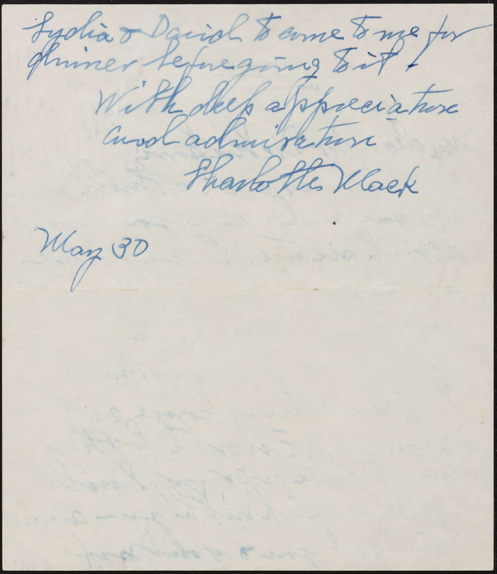 Charlotte MACK, 1954-1955
