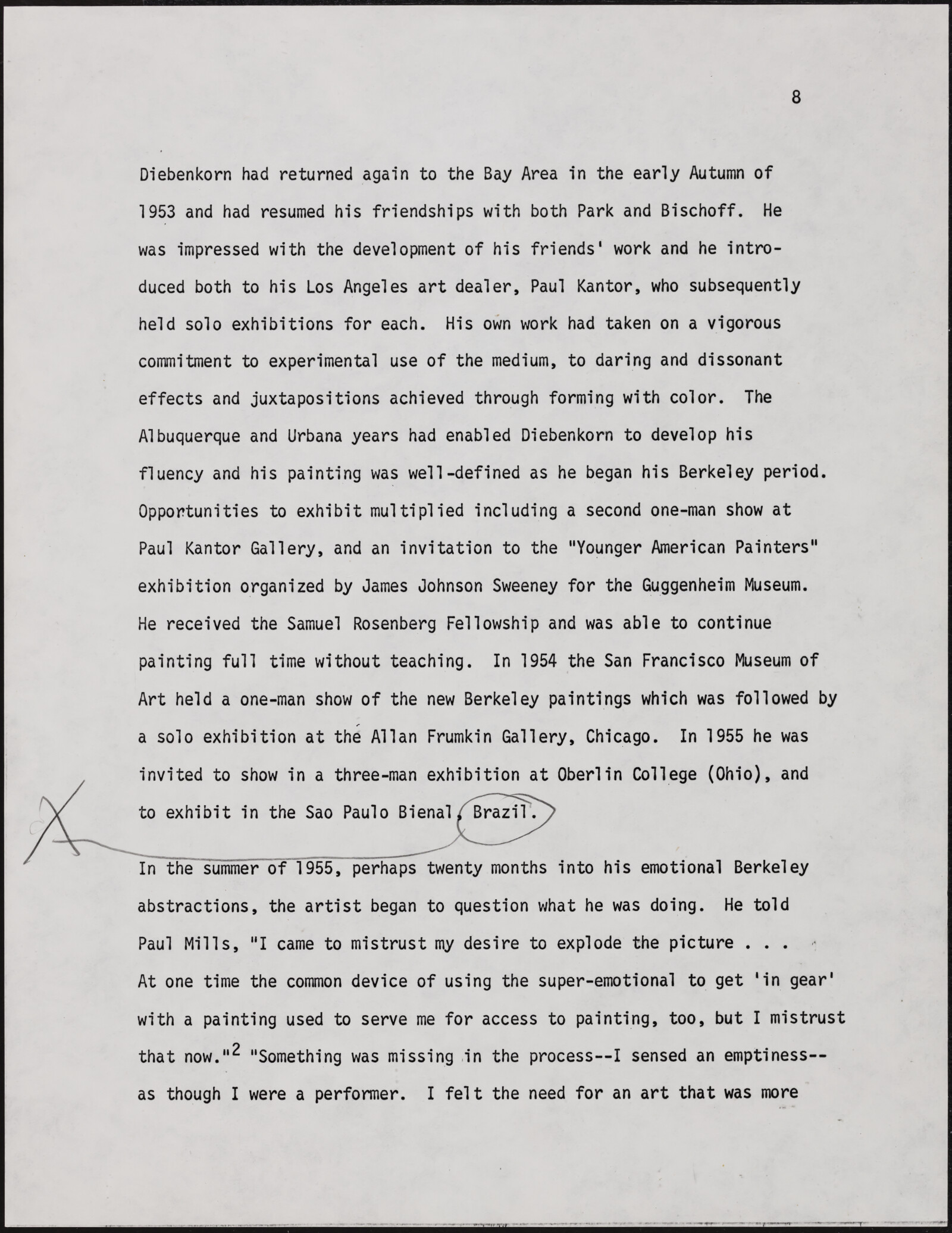 Gerald NORDLAND, essay draft, undated