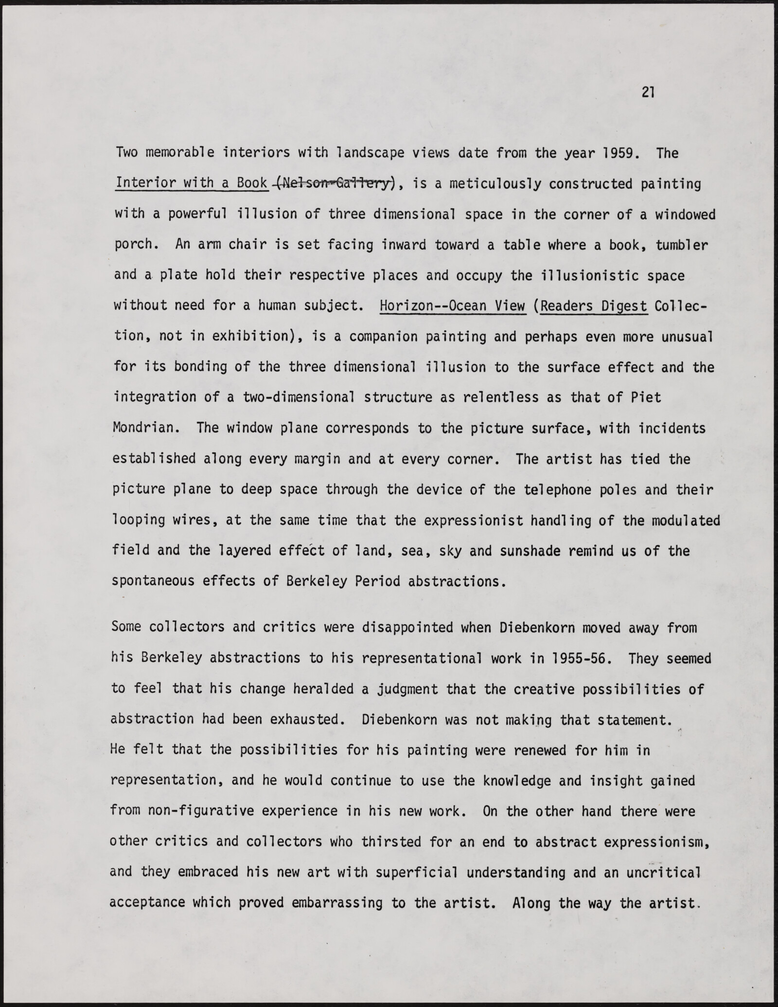 Gerald NORDLAND, essay draft, undated