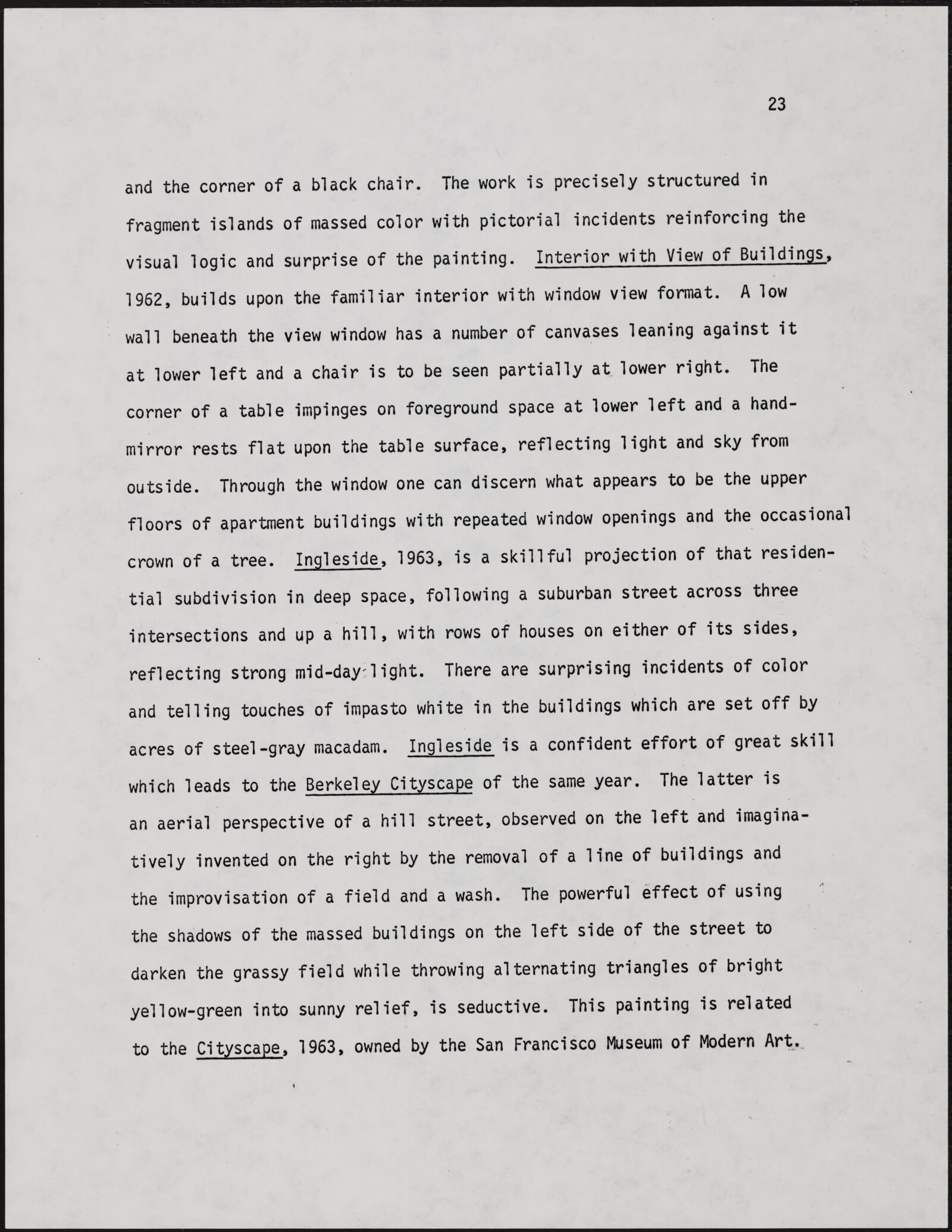 Gerald NORDLAND, essay draft, undated