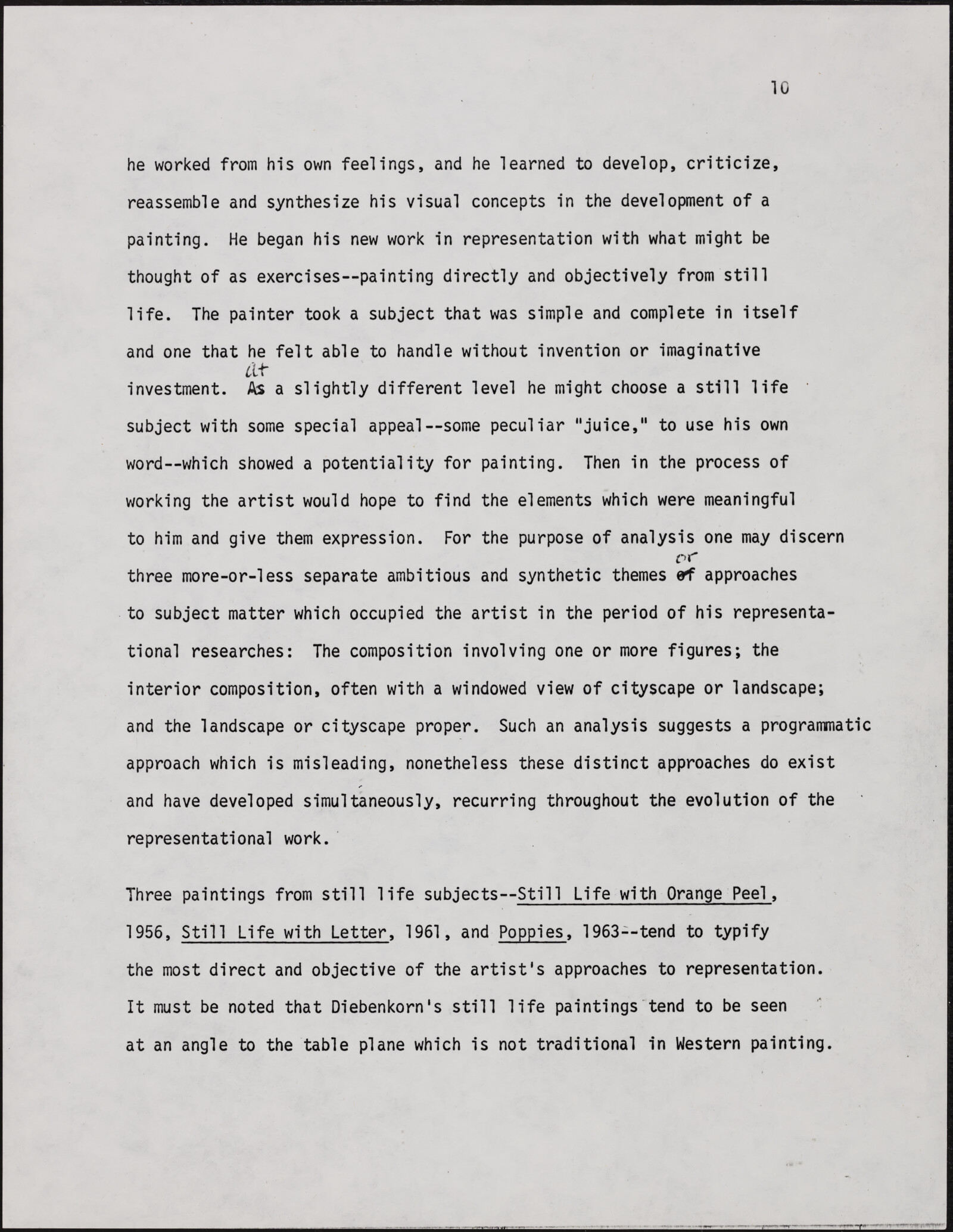 Gerald NORDLAND, essay draft, undated