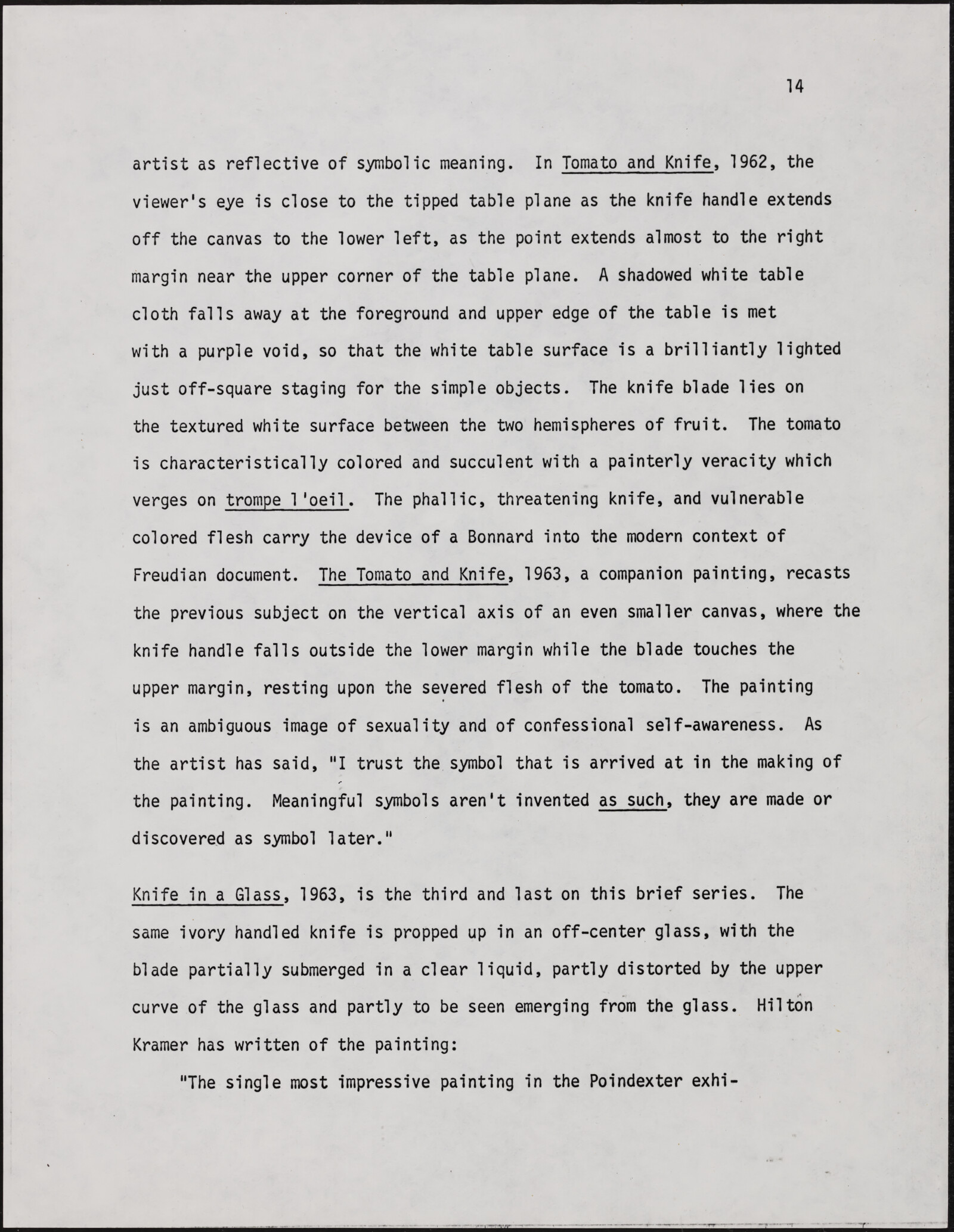 Gerald NORDLAND, essay draft, undated