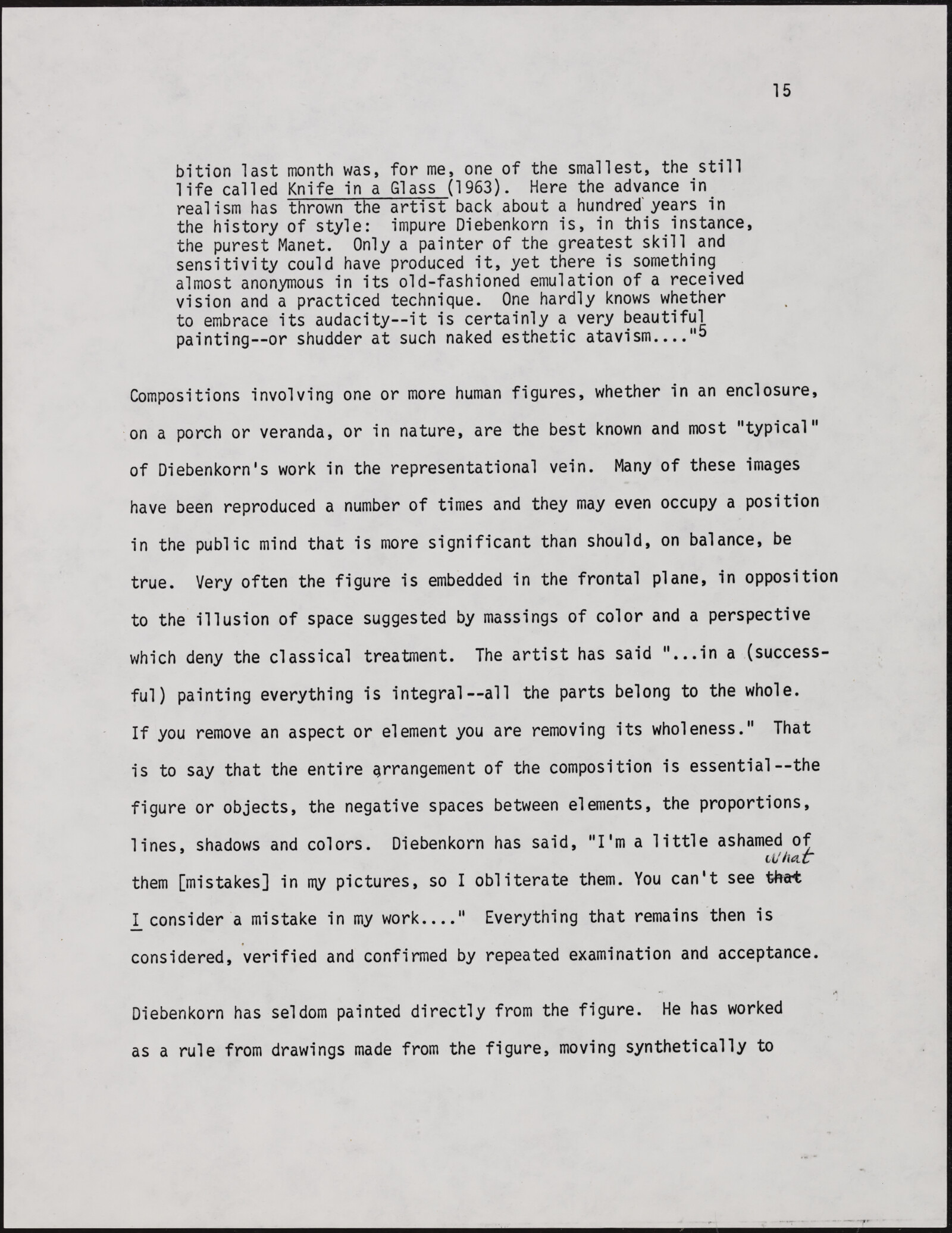 Gerald NORDLAND, essay draft, undated