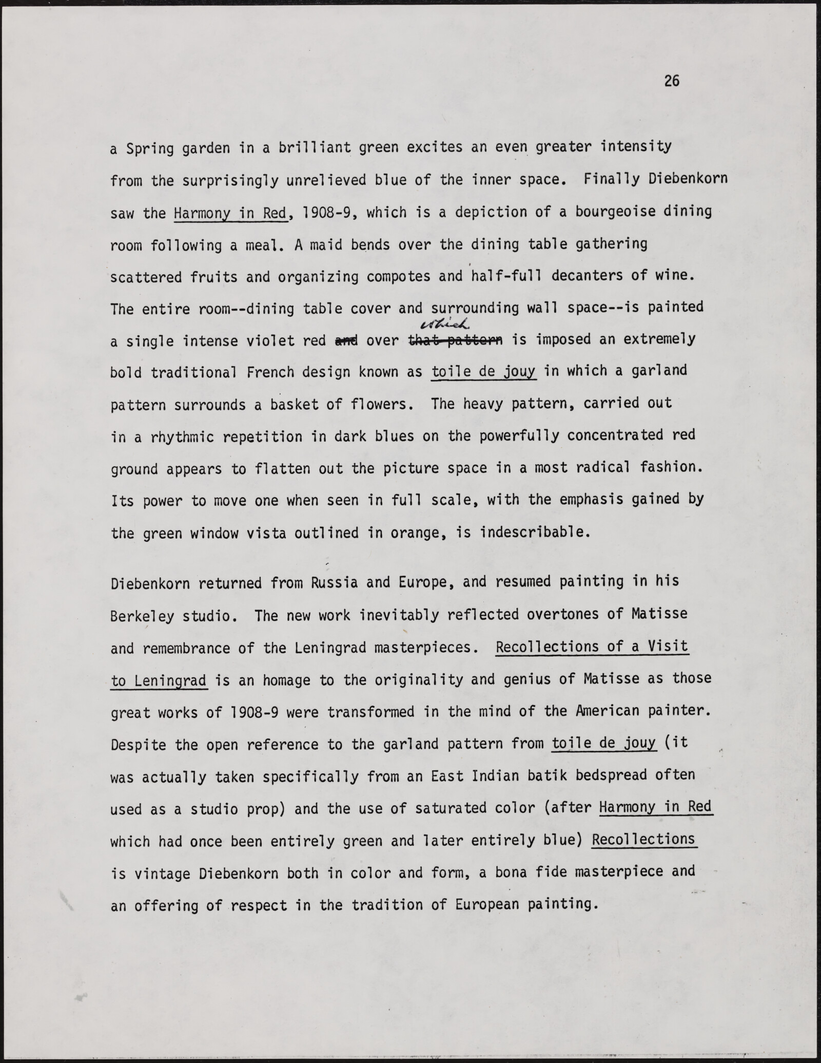 Gerald NORDLAND, essay draft, undated