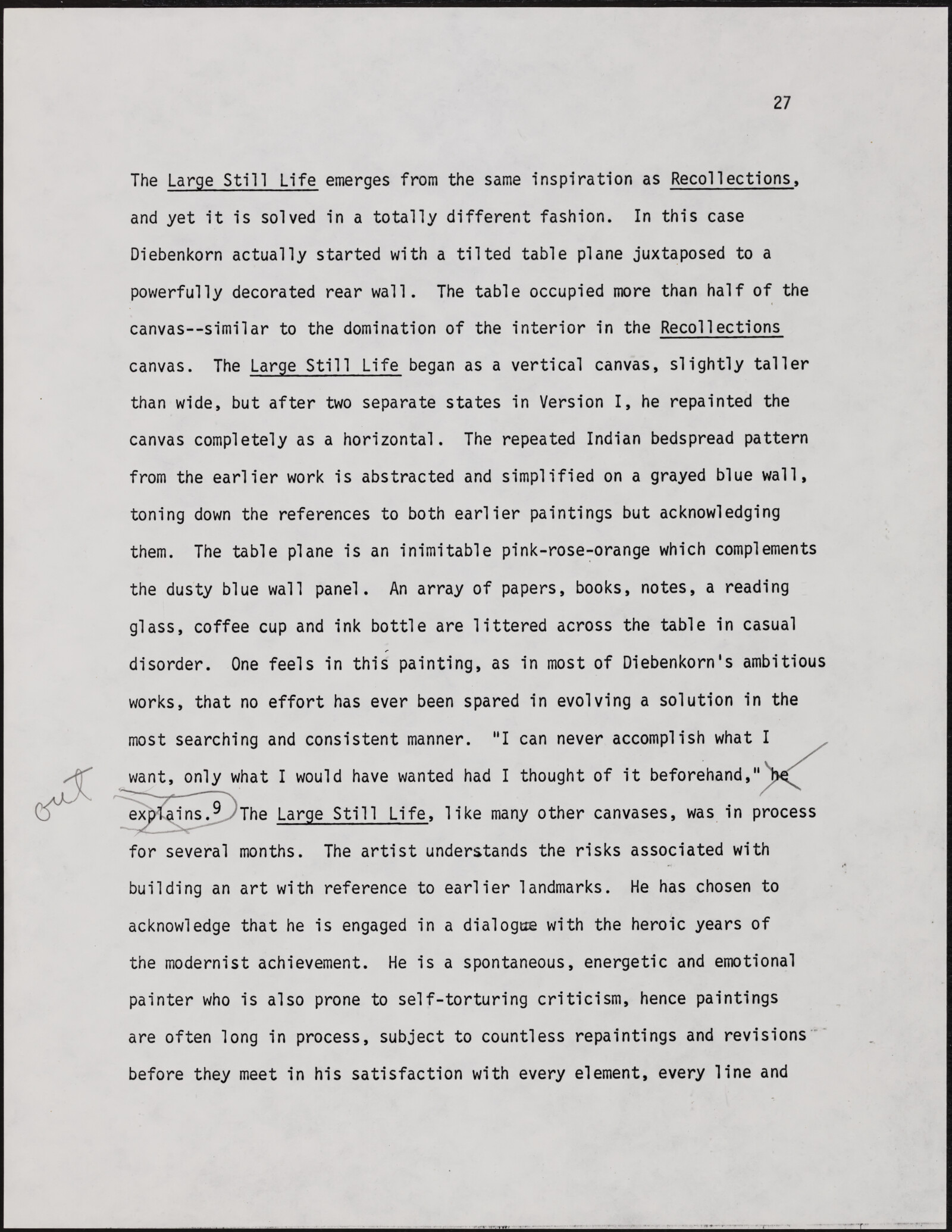 Gerald NORDLAND, essay draft, undated