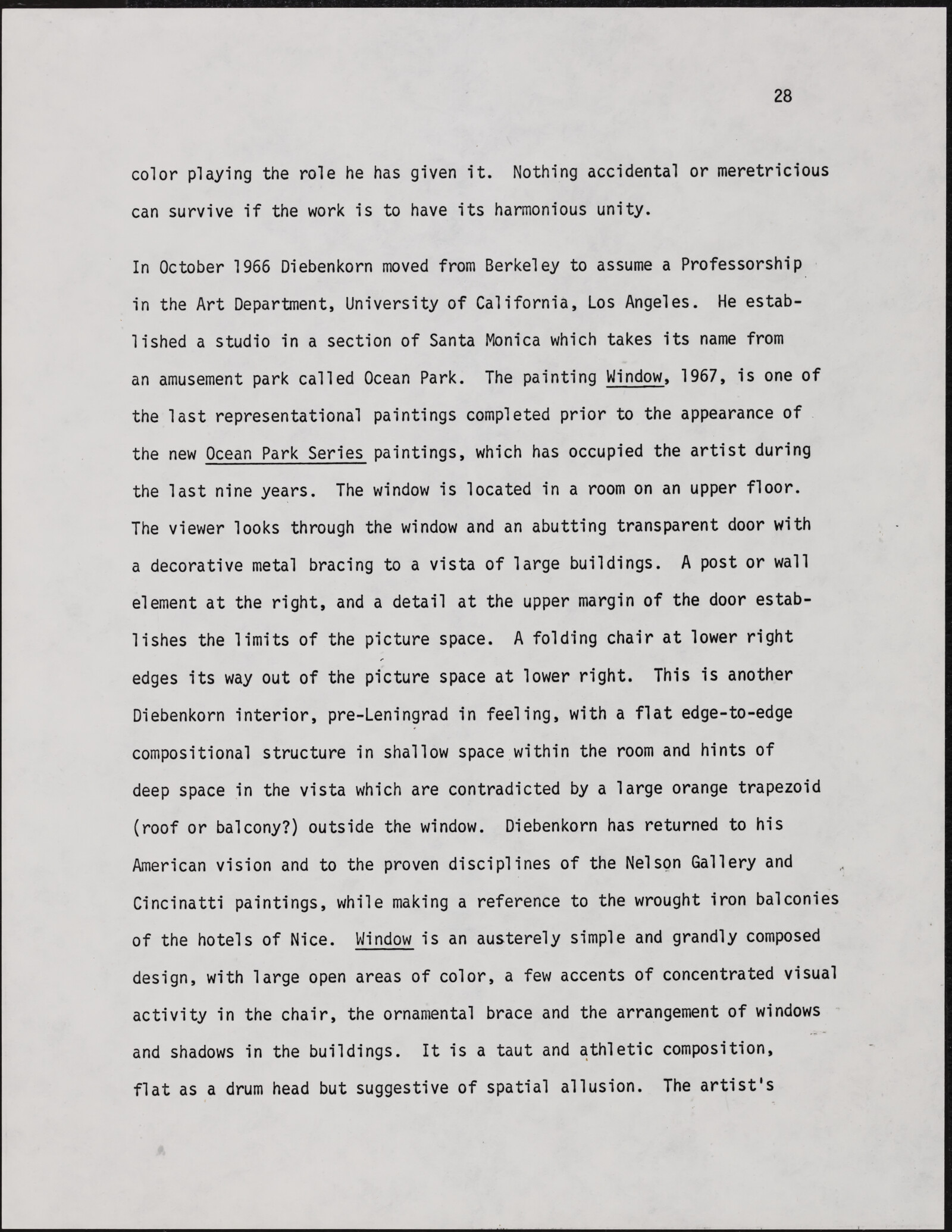 Gerald NORDLAND, essay draft, undated