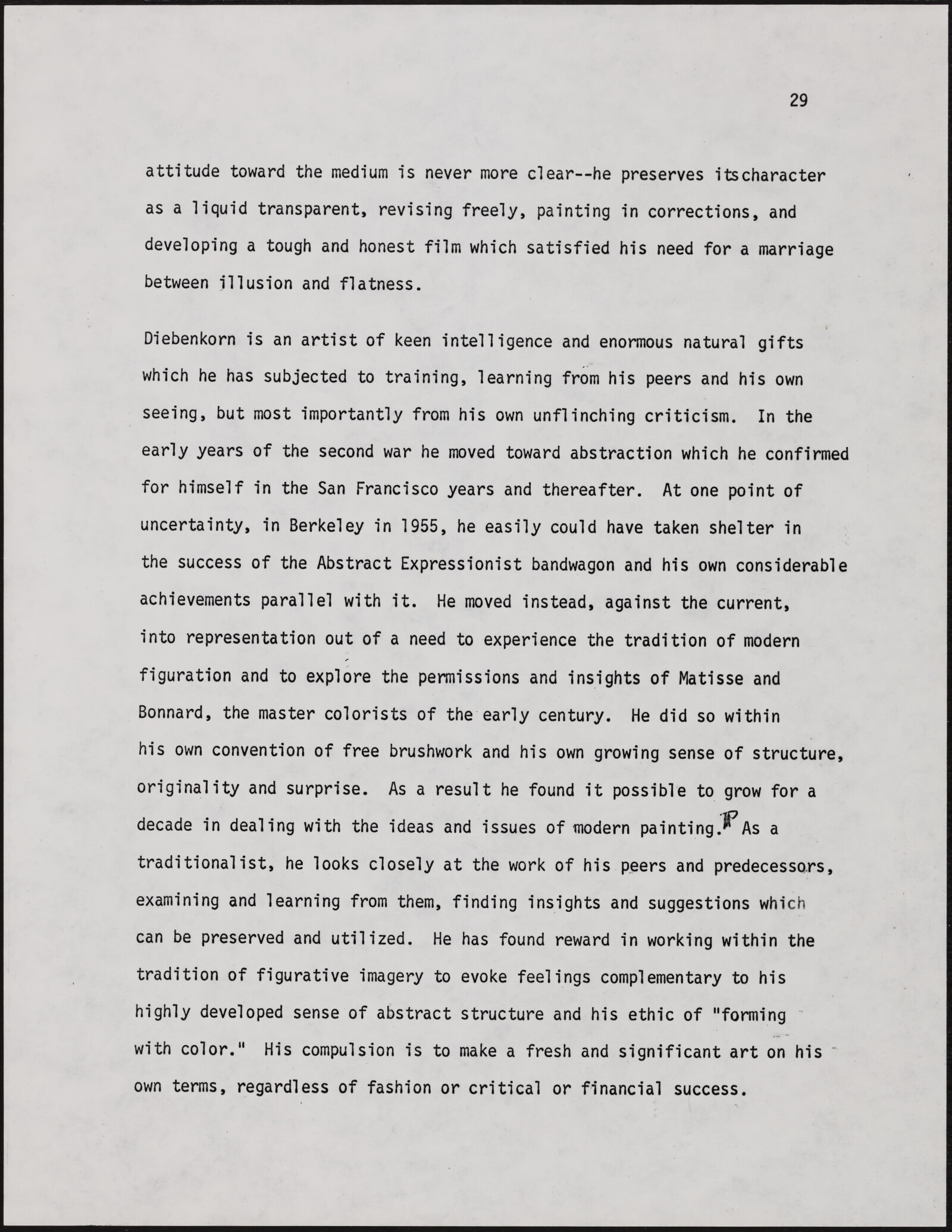 Gerald NORDLAND, essay draft, undated