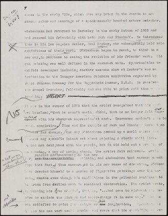 Gerald NORDLAND, essay draft, undated