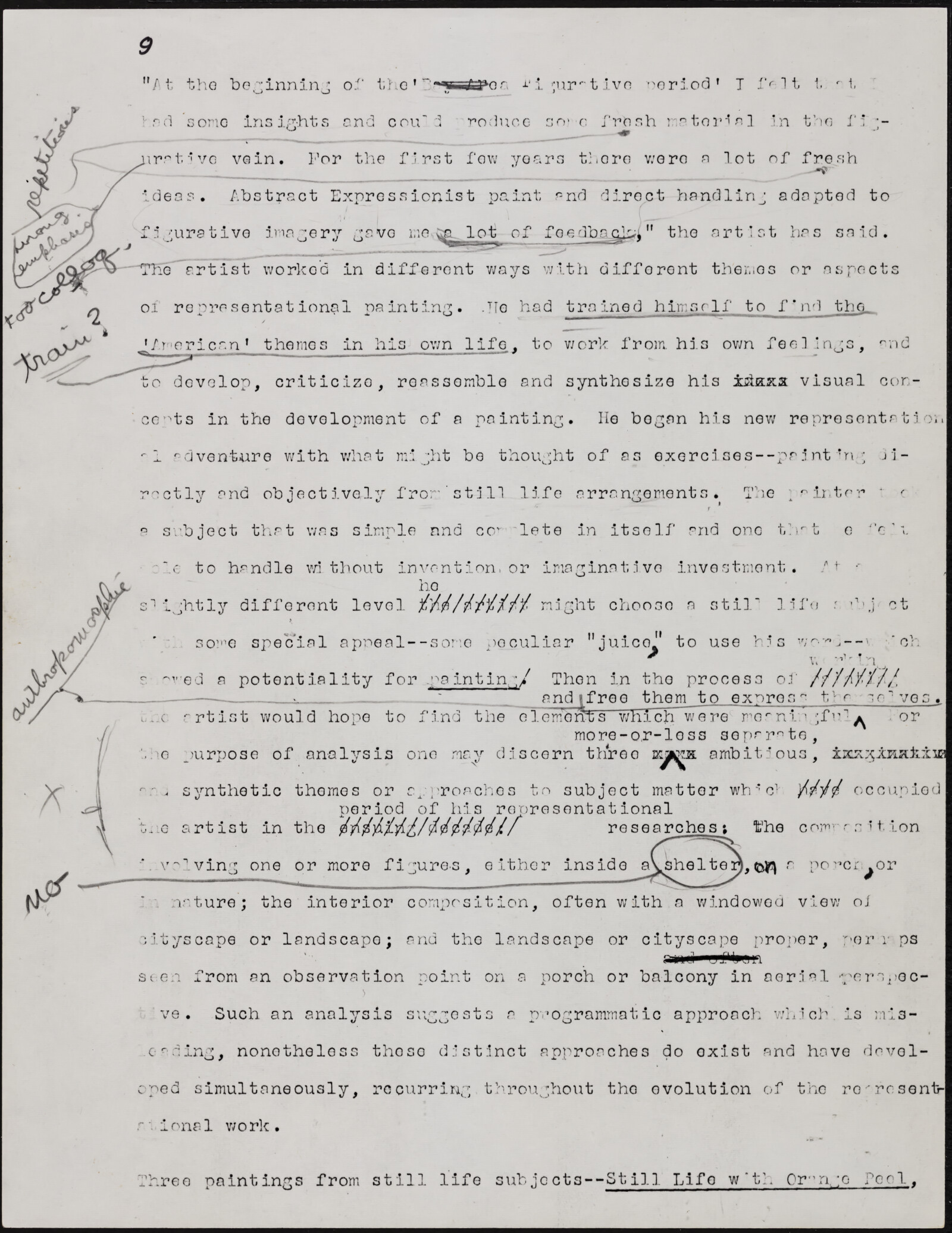 Gerald NORDLAND, essay draft, undated