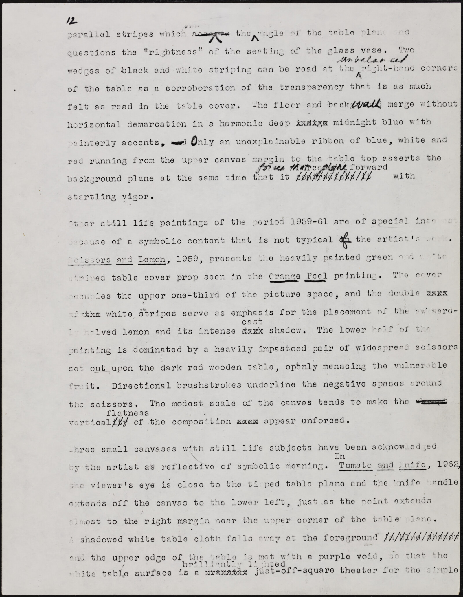 Gerald NORDLAND, essay draft, undated