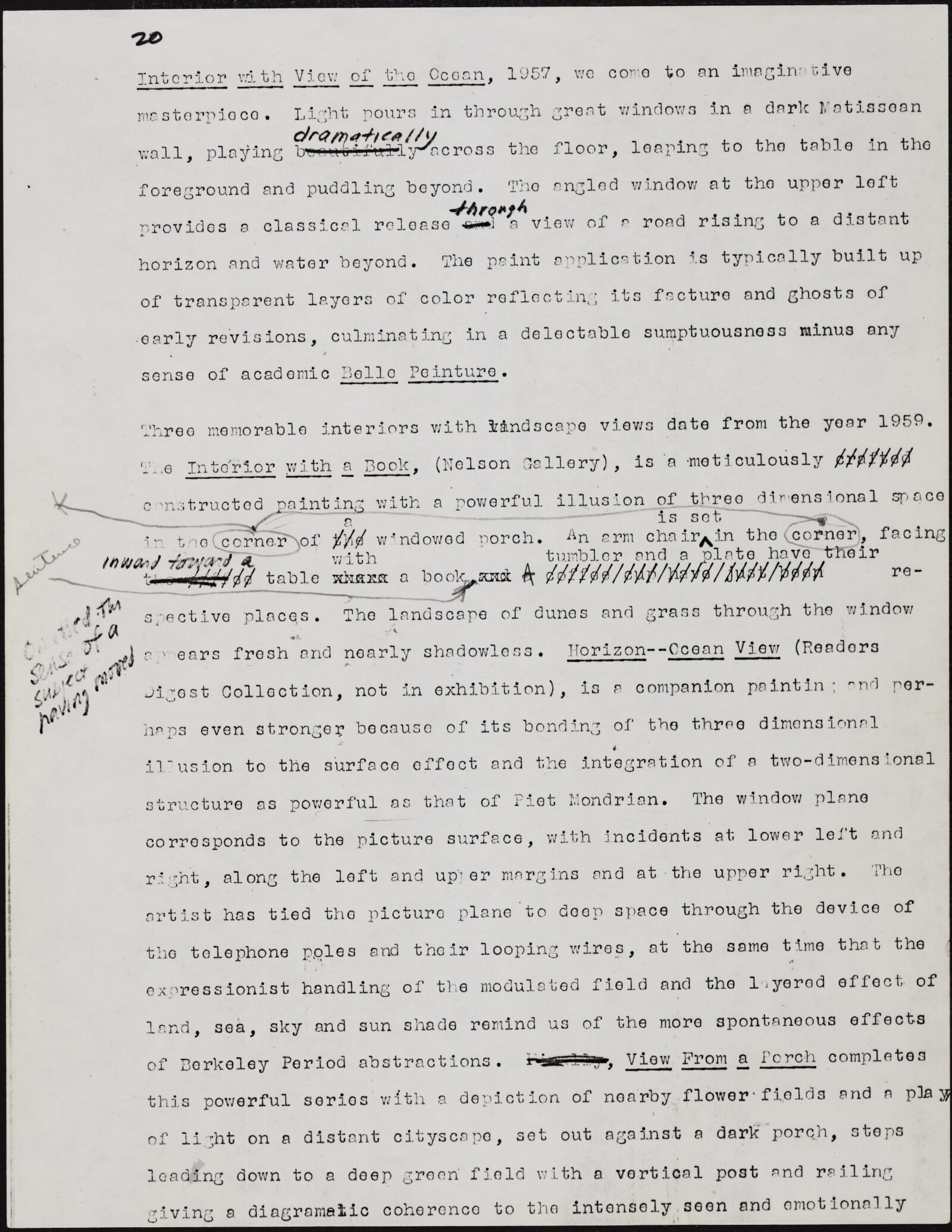 Gerald NORDLAND, essay draft, undated