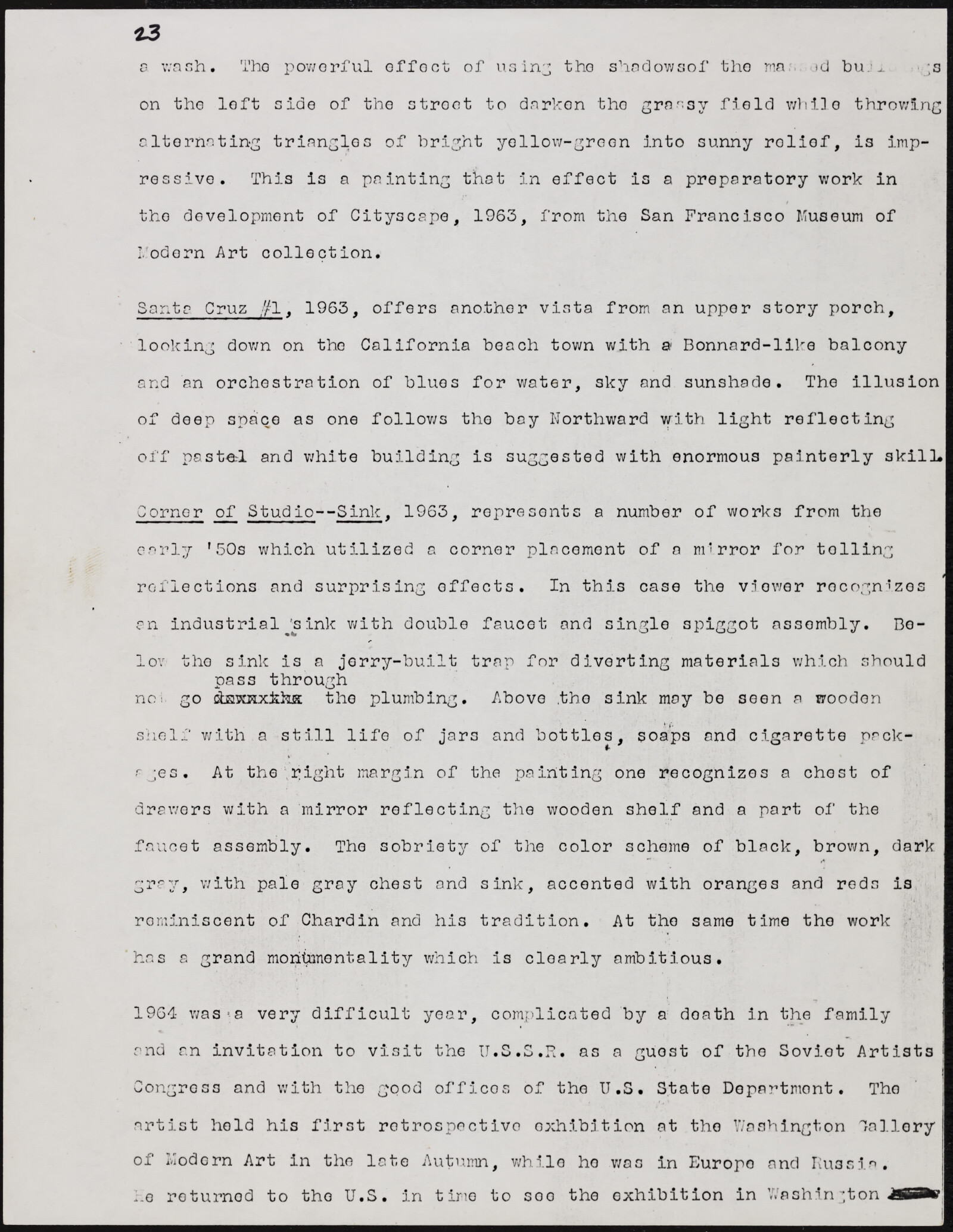 Gerald NORDLAND, essay draft, undated