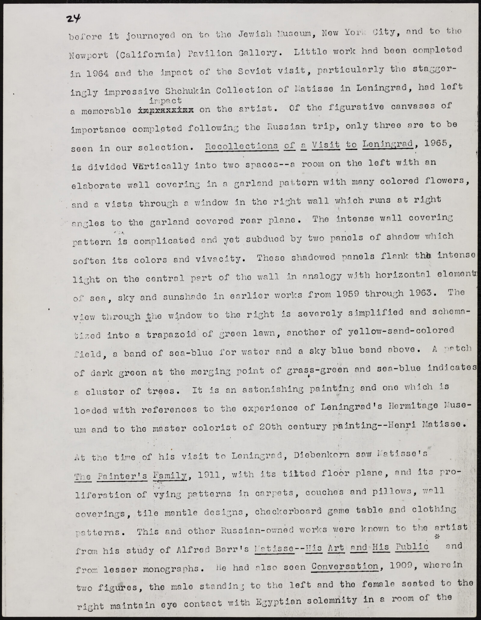 Gerald NORDLAND, essay draft, undated