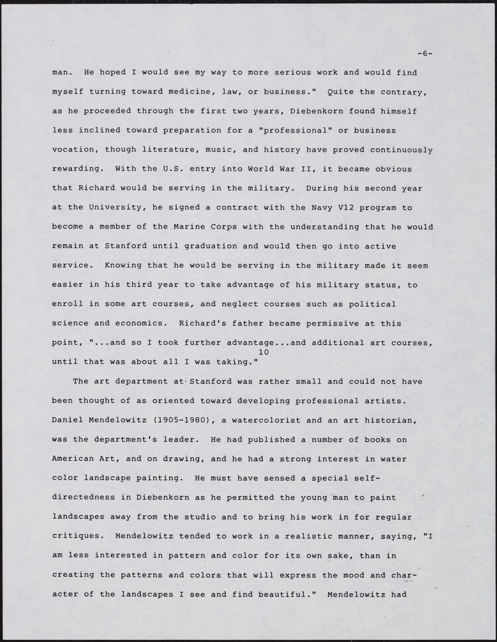 Gerald NORDLAND, essay draft, undated