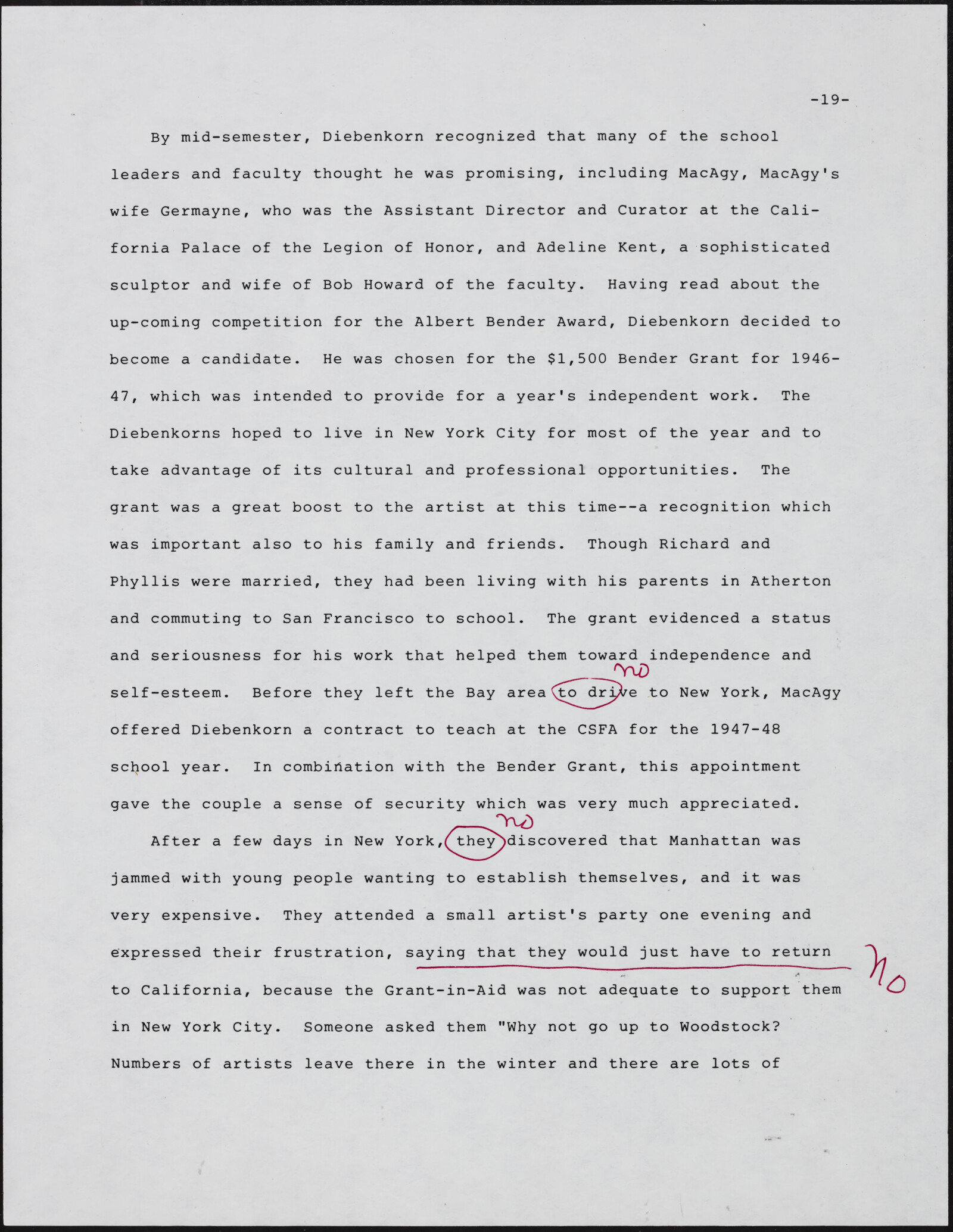 Gerald NORDLAND, essay draft, undated