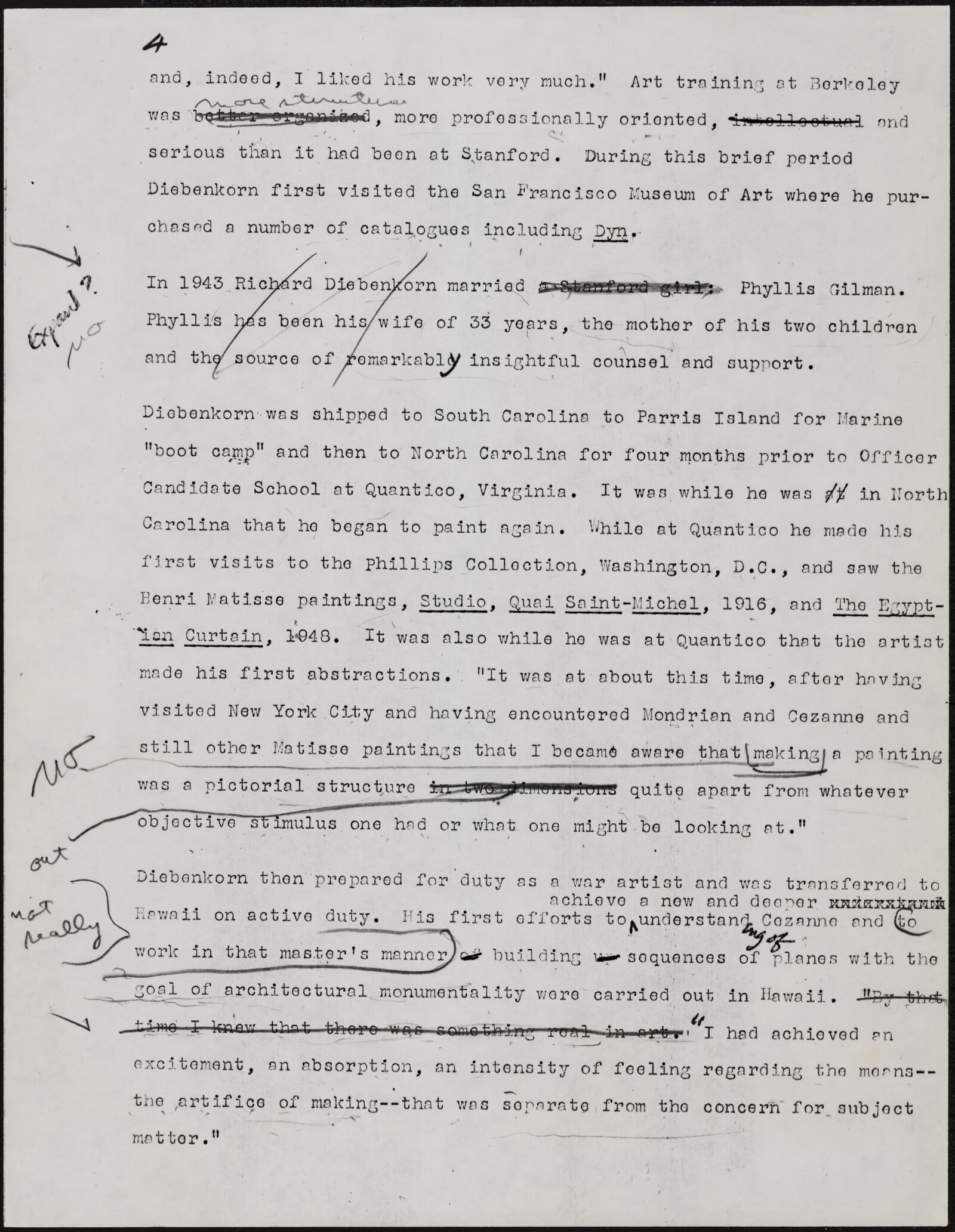 Gerald NORDLAND, essay draft, undated