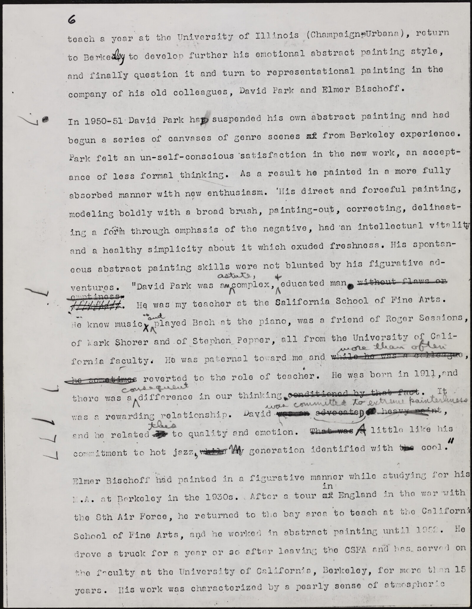 Gerald NORDLAND, essay draft, undated